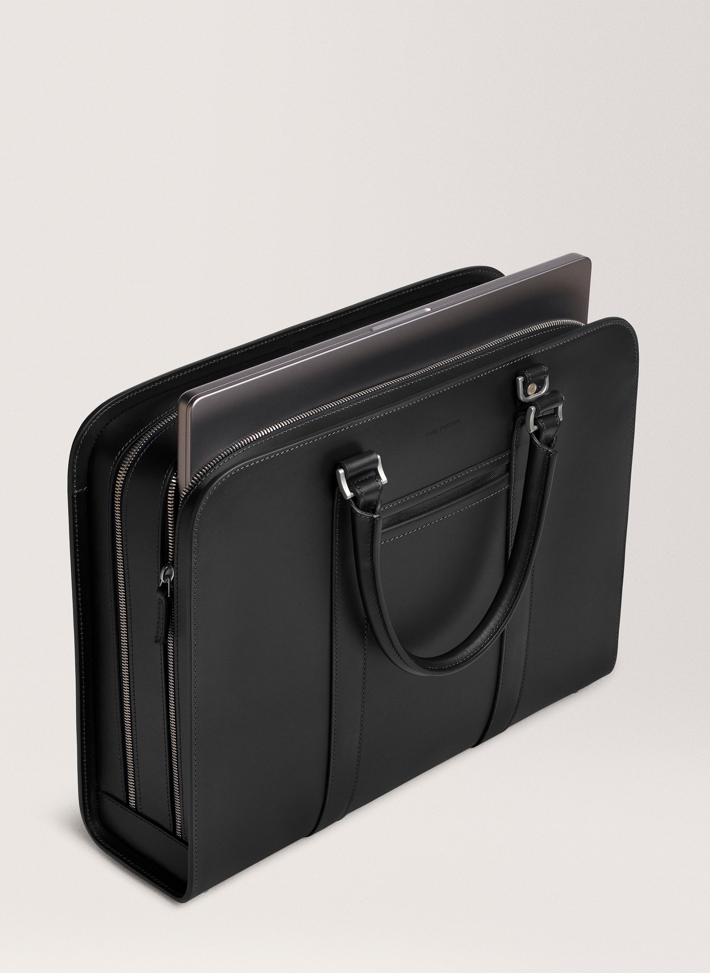 Porte-documents 'Palissy Double' en cuir vachetta CARL FRIEDRIK Noir