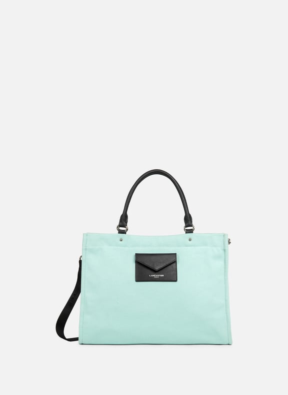 Large tote bag - Canvas Conscious Blue by LANCASTER LANCASTER Large tote bag - Canvas Conscious Blue