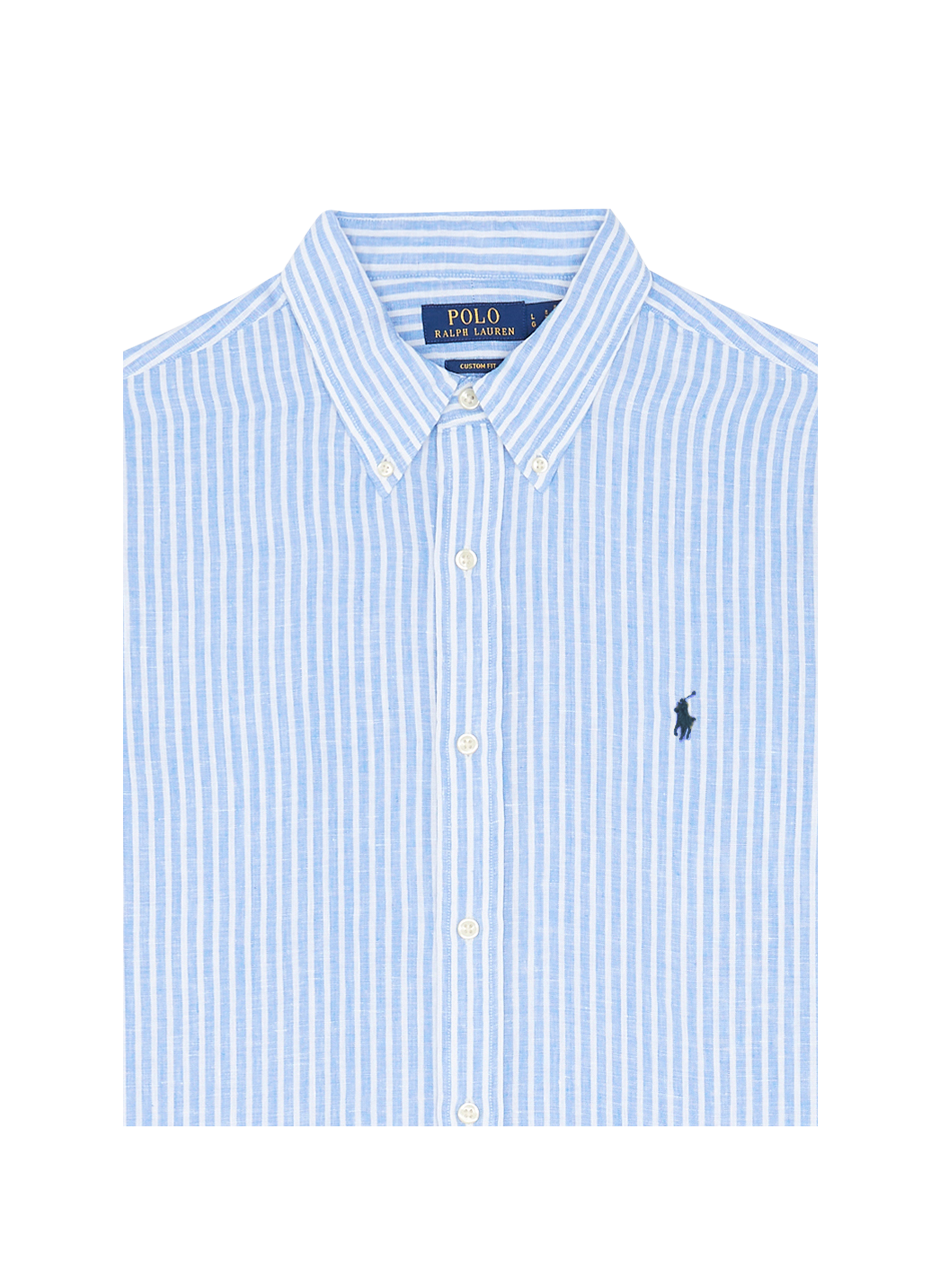 Chemise rayé en lin POLO RALPH LAUREN Bleu