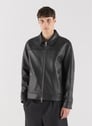 Blouson Fool col classique en cuir | Noir by SAISON 1865 SAISON 1865 Blouson Fool col classique en cuir | Noir