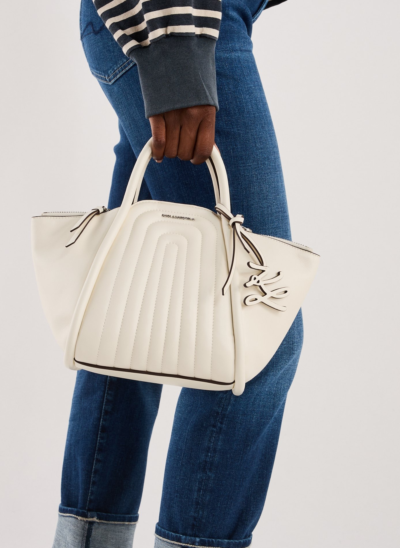 Sac à main matelassé KARL LAGERFELD Beige