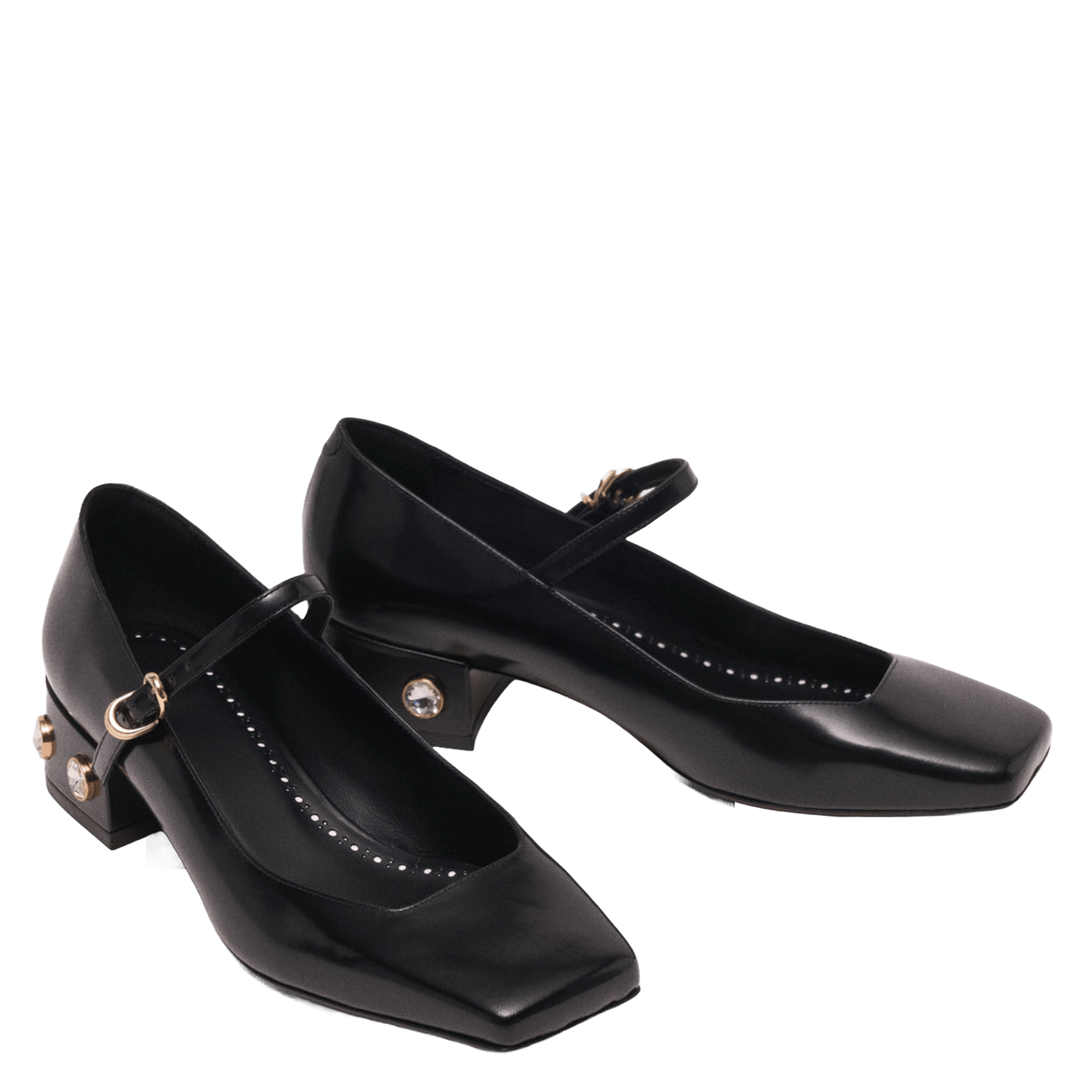 Escarpins en cuir MAJE Noir