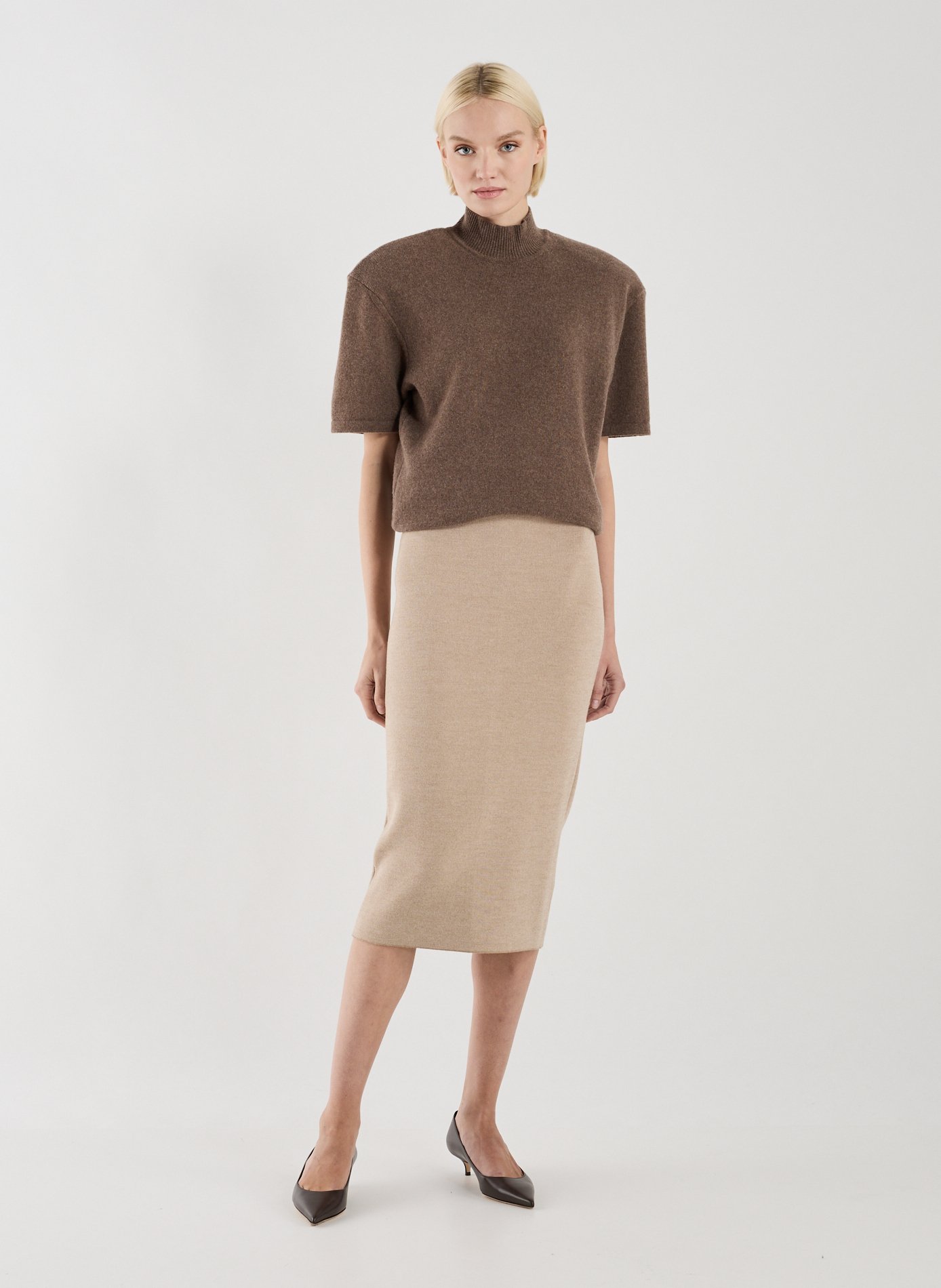 Pull sans manches en laine mélangé JACQUEMUS Marron