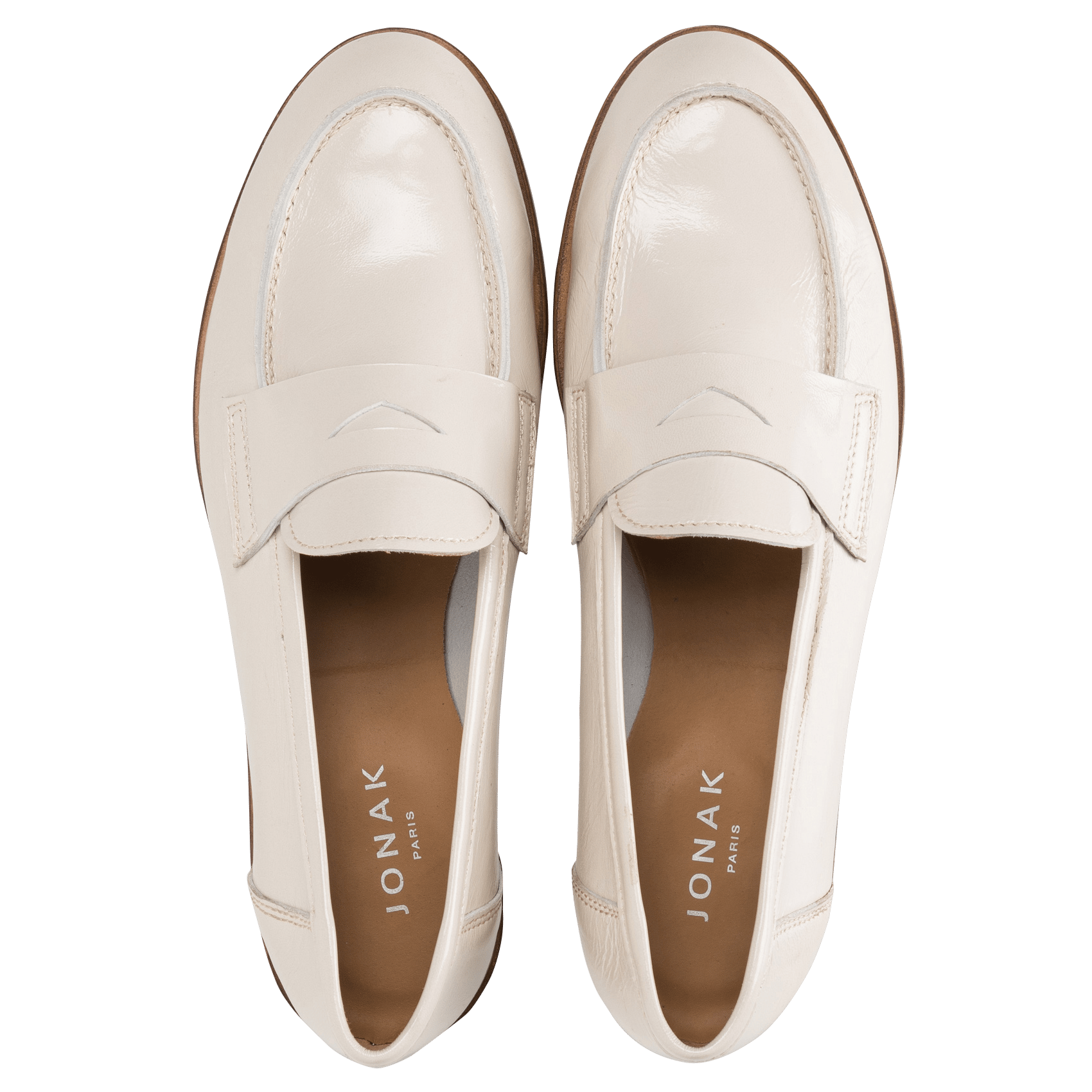 Mocassins en cuir vernis thelma JONAK Blanc