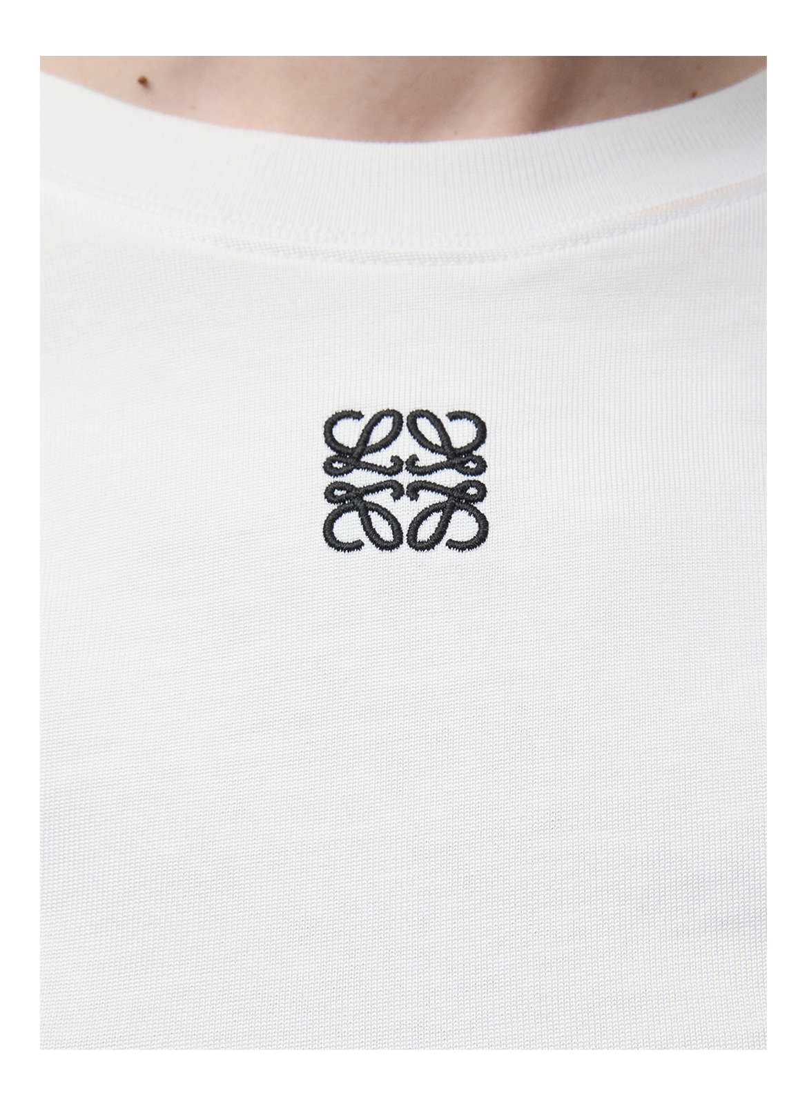 Fitted blended cotton t-shirt LOEWE White