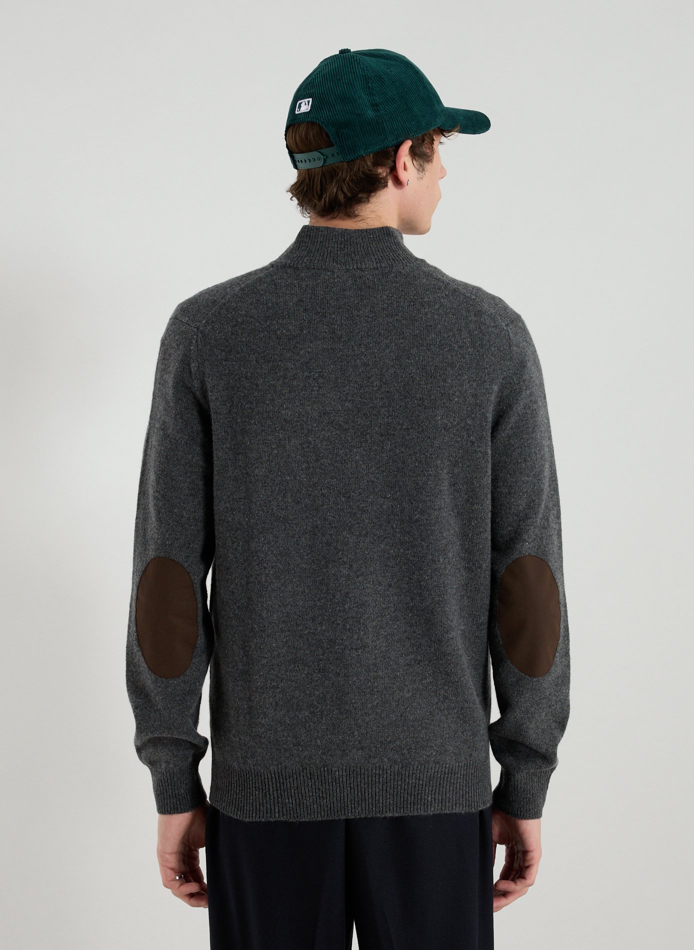 High collar sweatshirt in wool HACKETT Grey