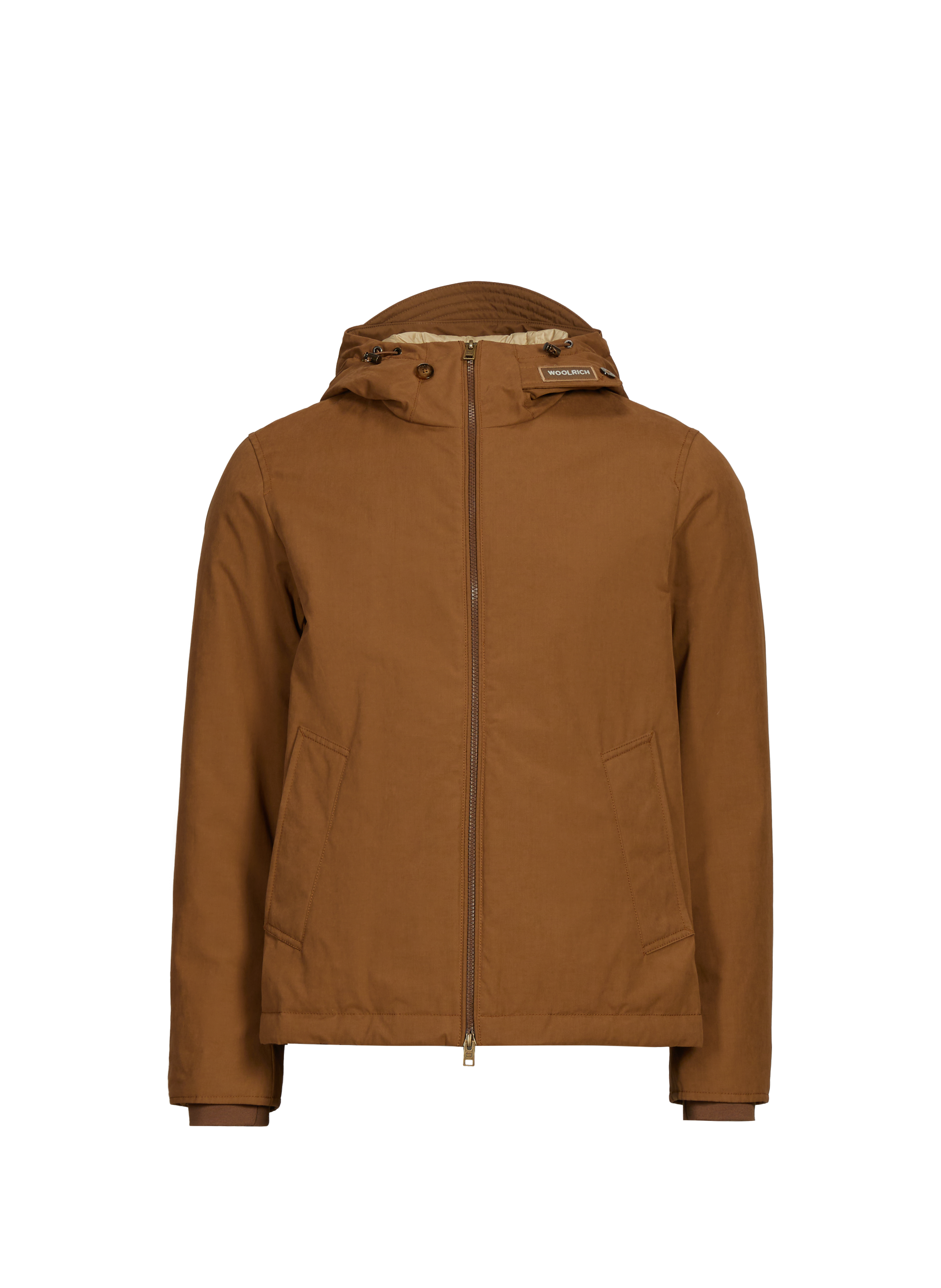 WOOLRICH Blouson col montant à capuche Marron