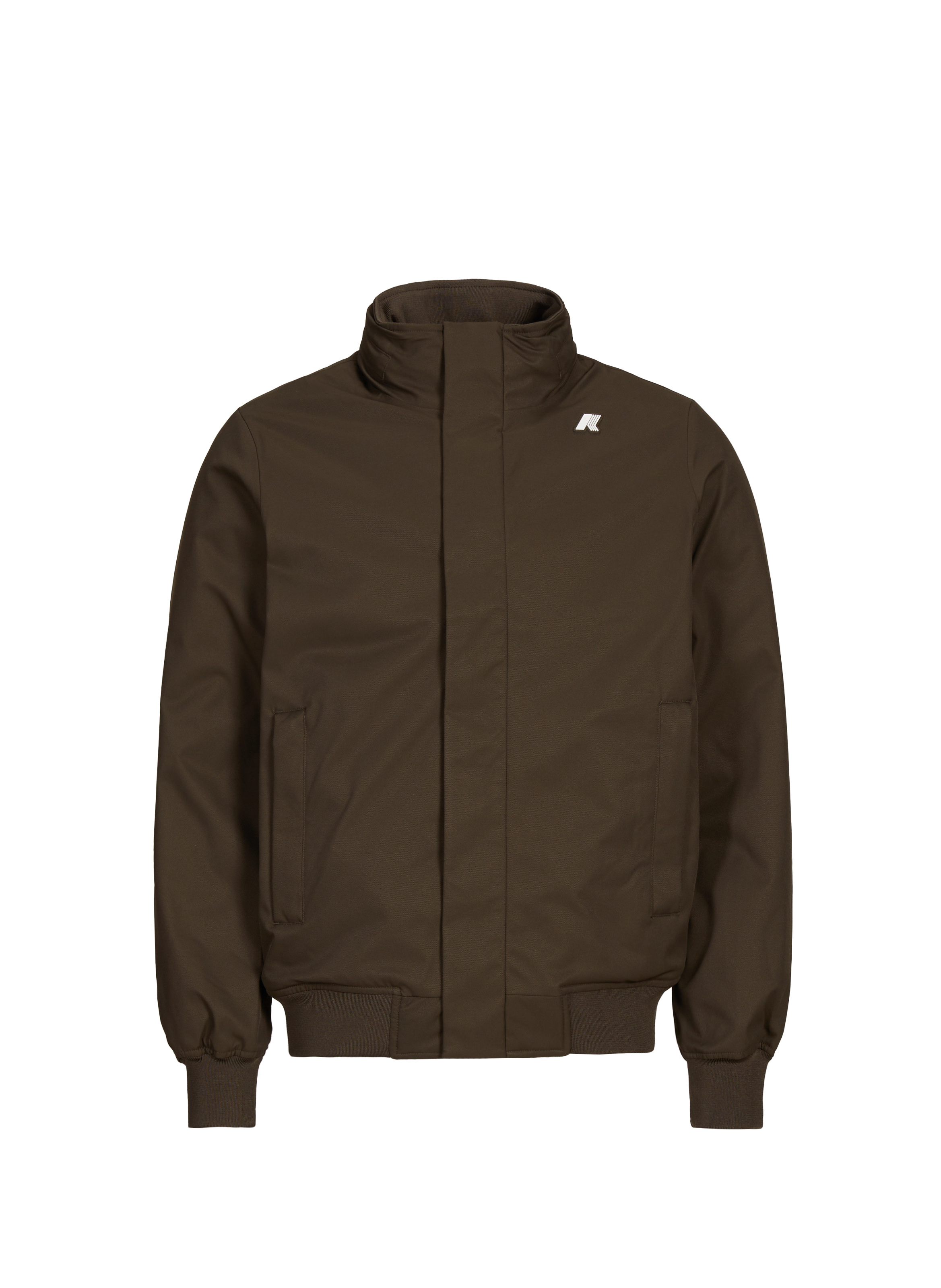 Parka unie à col montant K-WAY Kaki