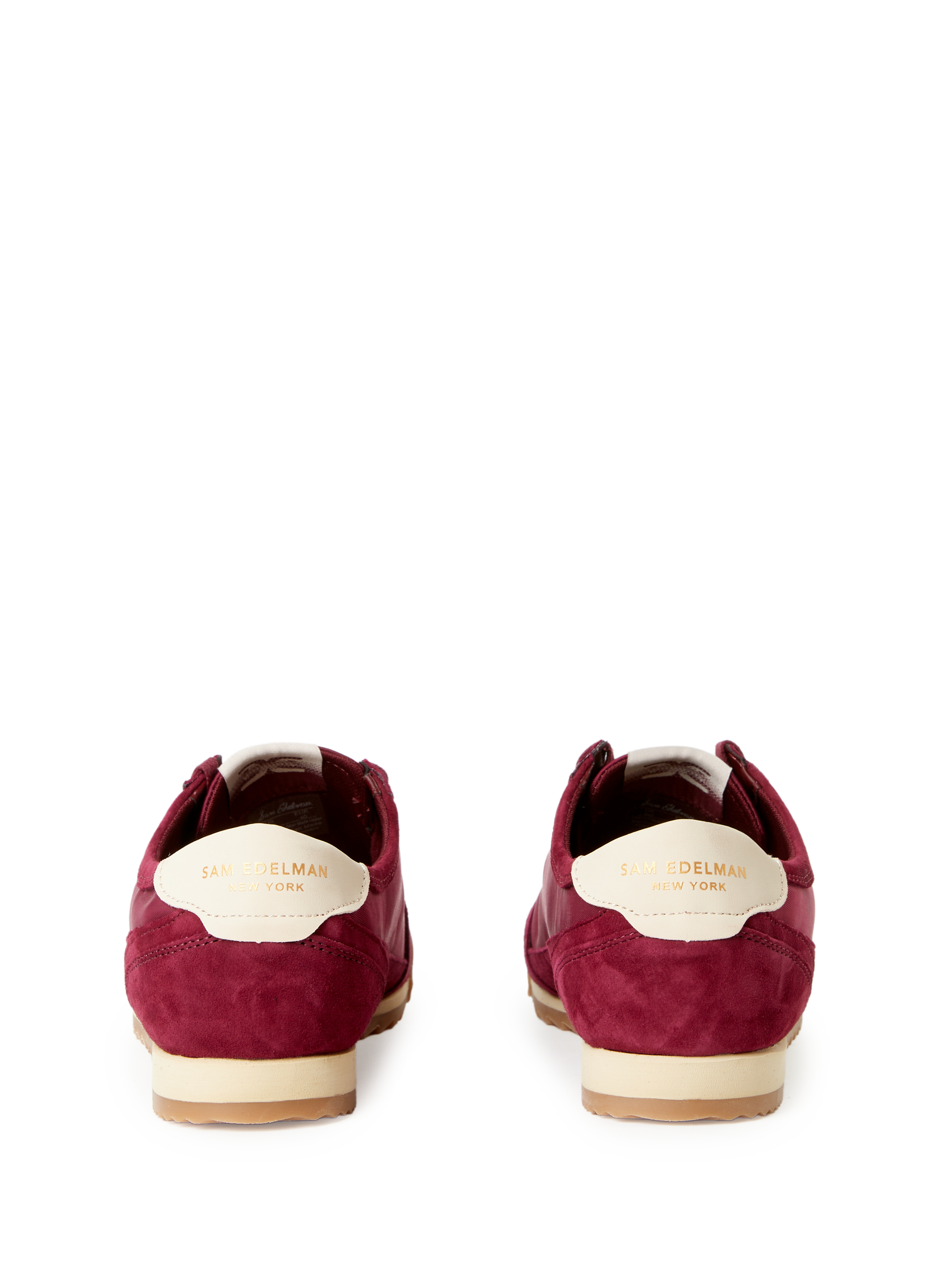 Baskets en cuir mélangé SAM EDELMAN Rouge