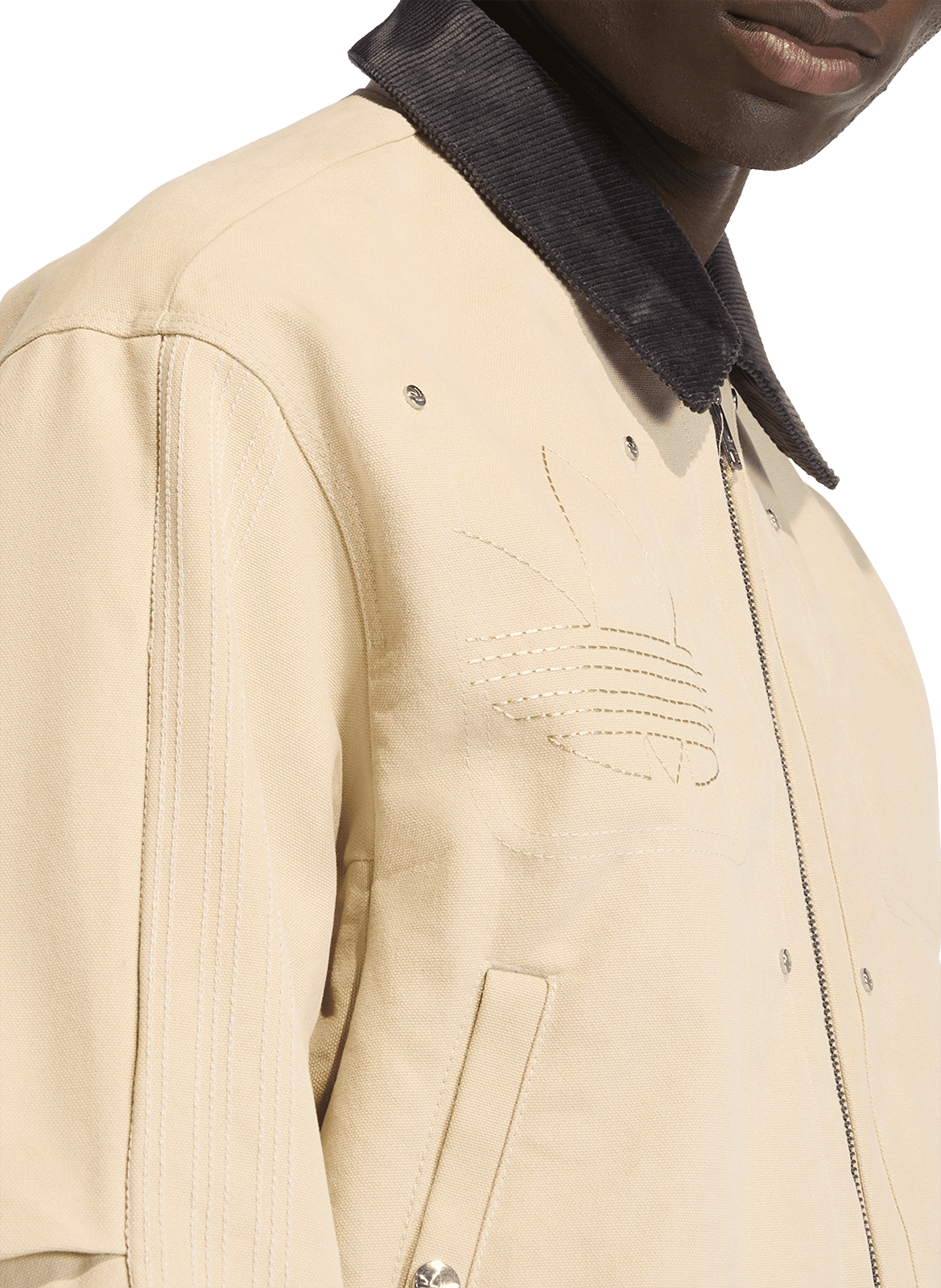 Veste Bomber avec clous ADIDAS Beige