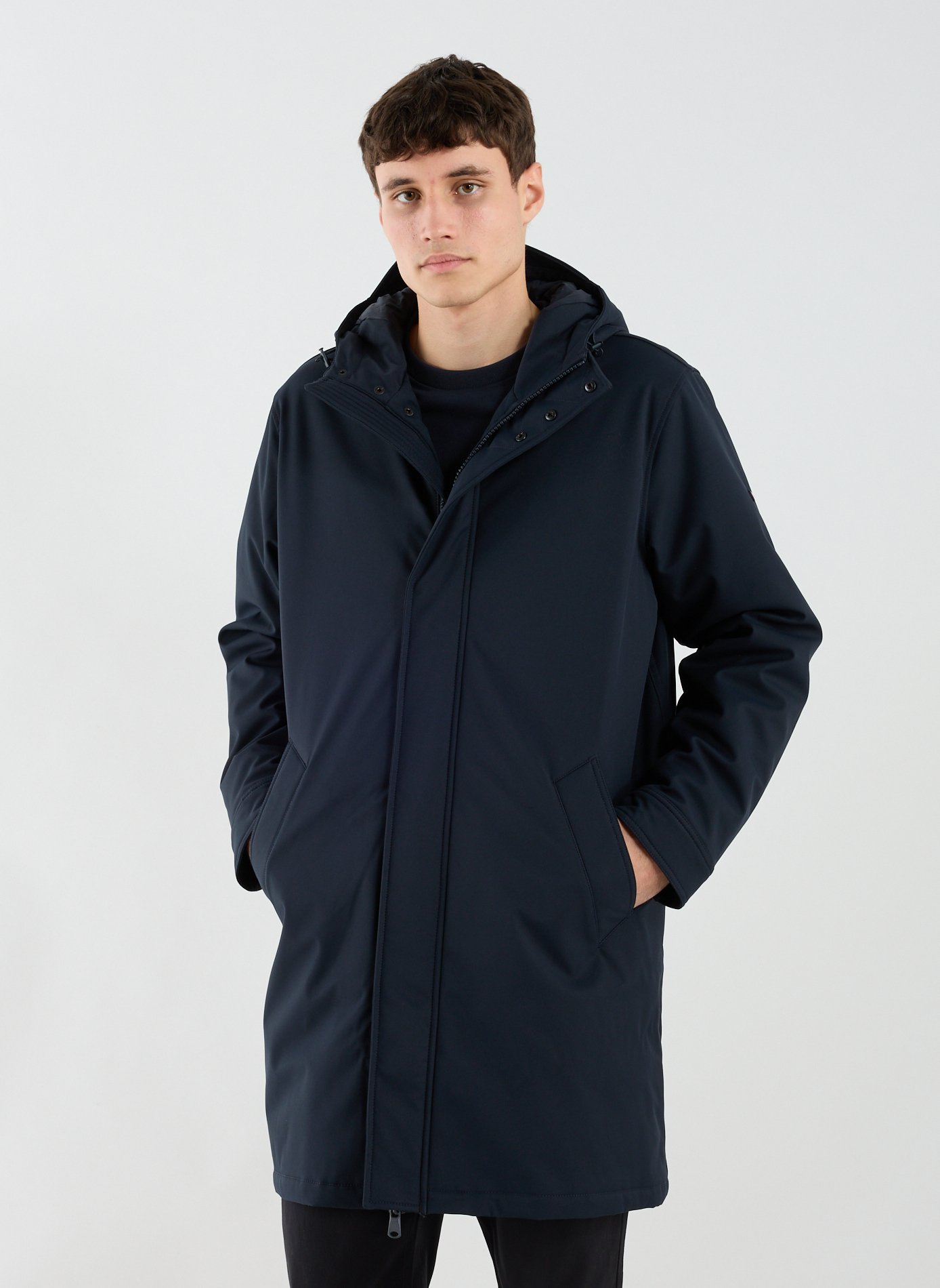 EDEN PARK Parka longue Percy Bleu