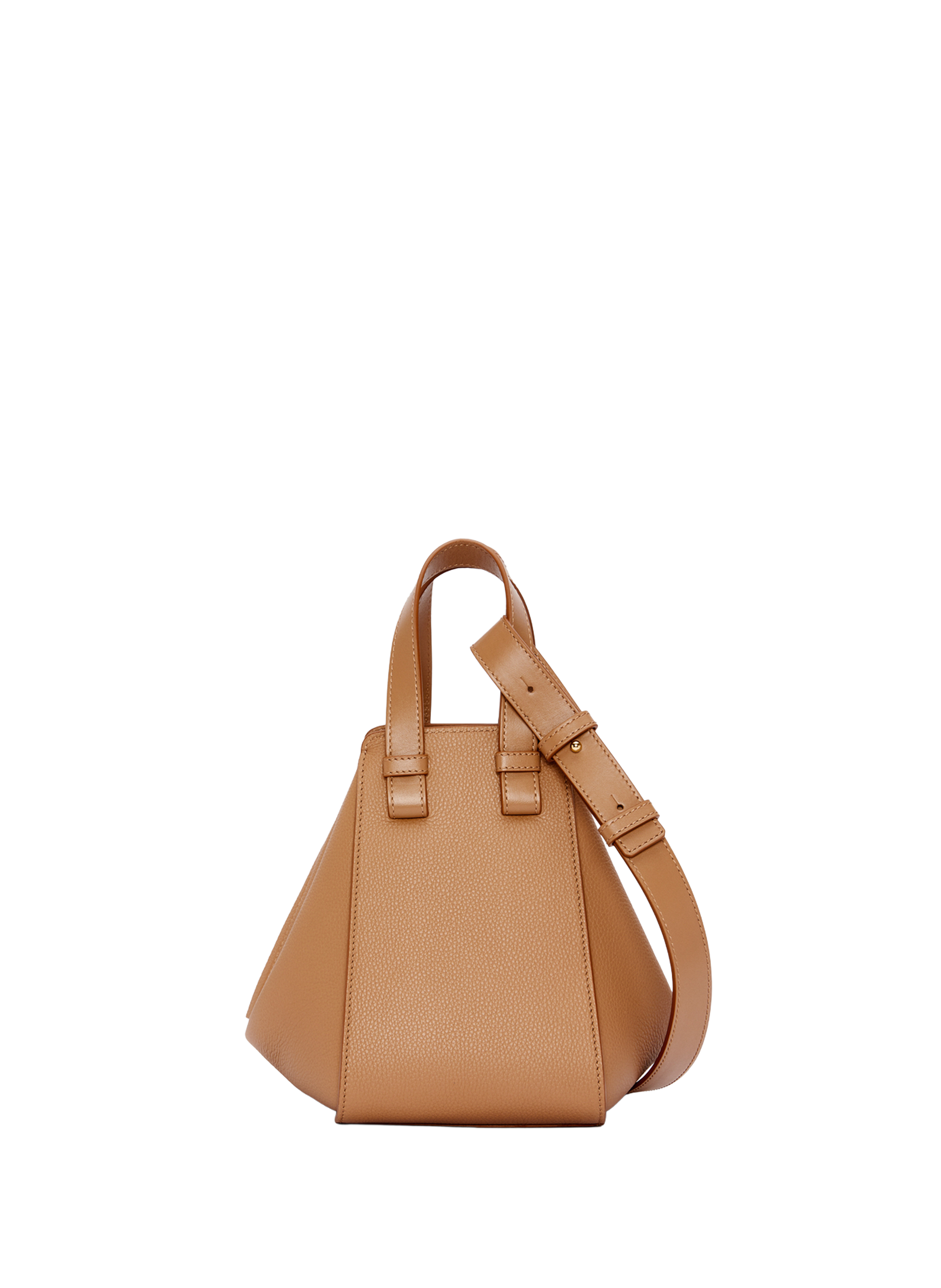 Hammock Compact grained leather shoulder bag LOEWE Brown