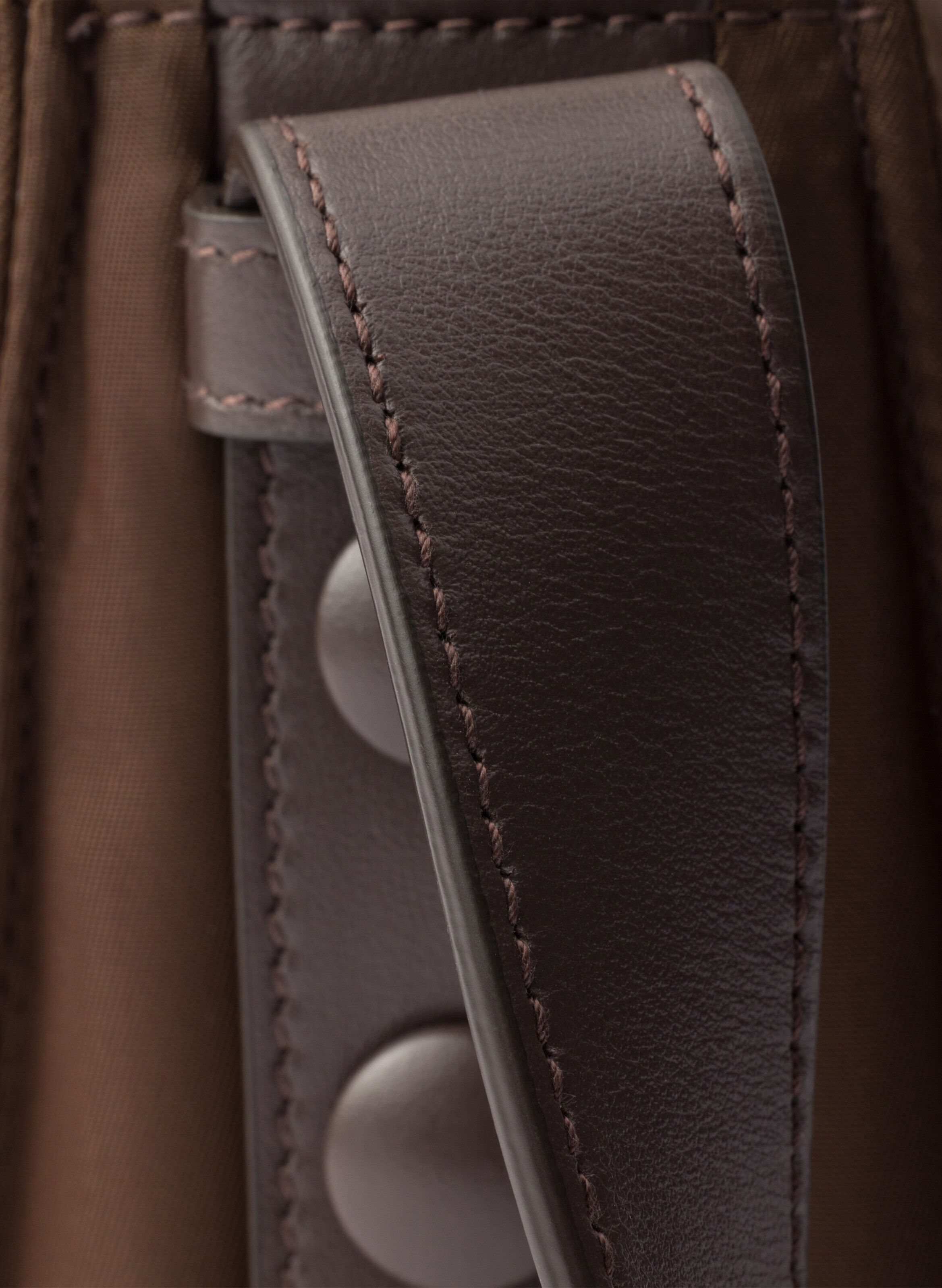 Petit sac porté épaule prada traveller en re-nylon PRADA Marron