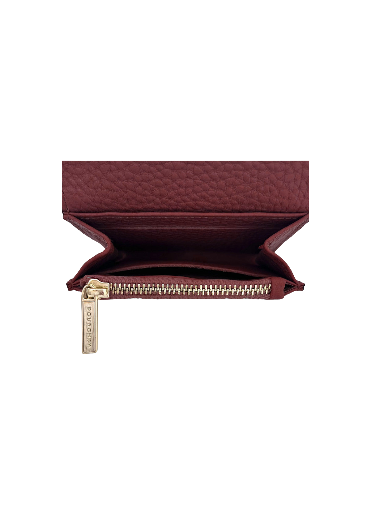 Club | porte-monnaie pm en cuir de veau POURCHET Rouge