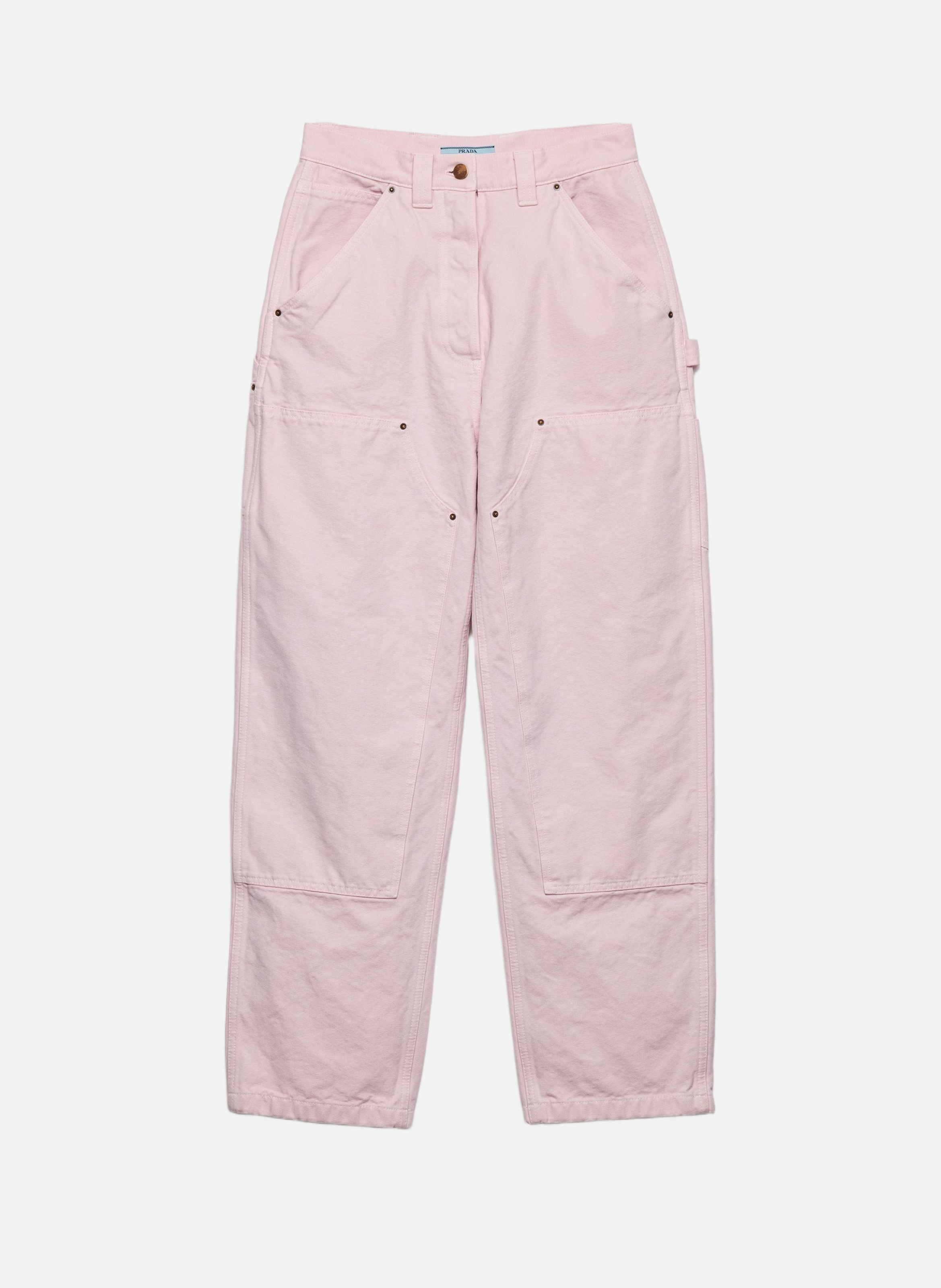 Pantalon en toile PRADA Rose
