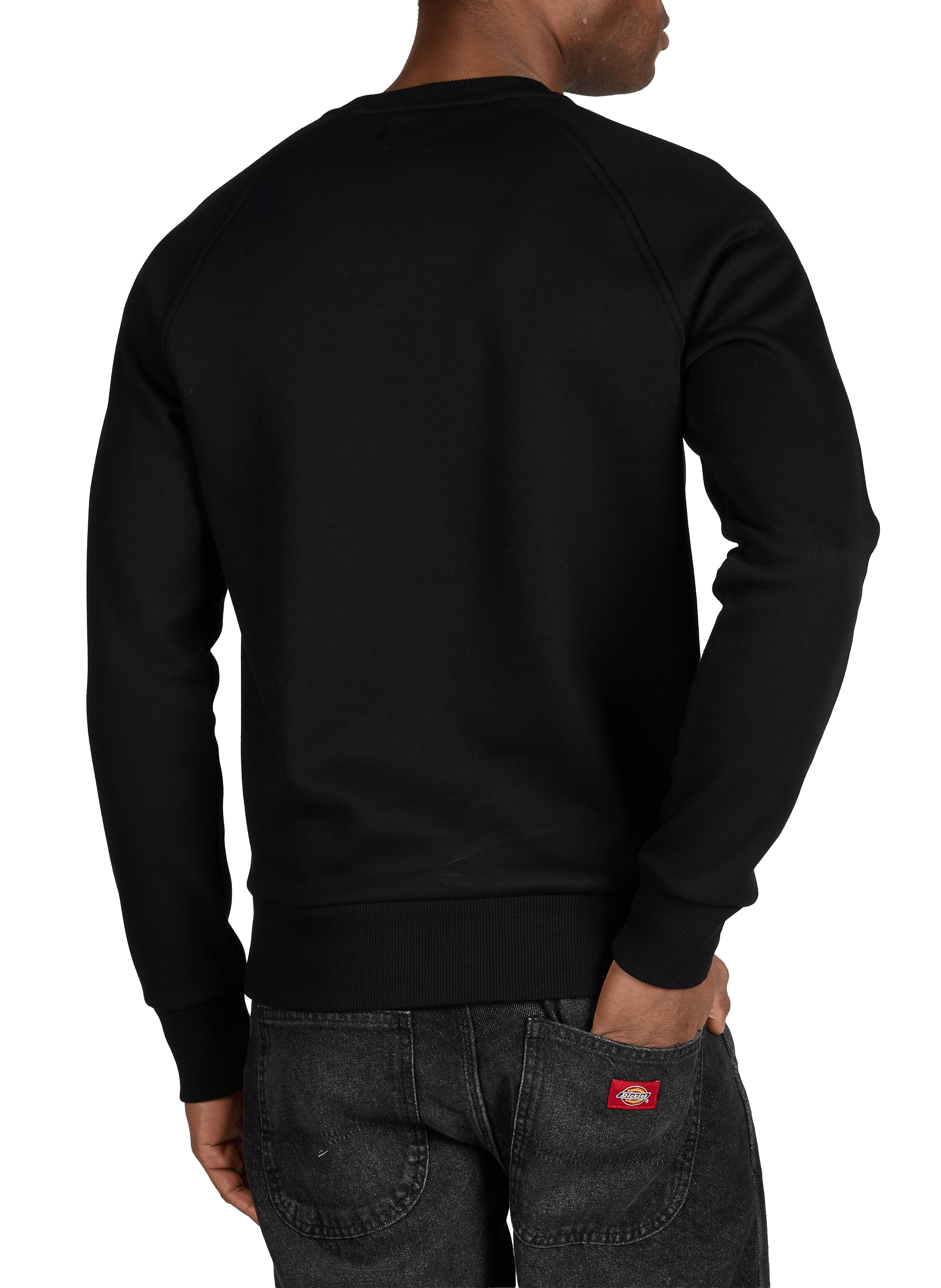 Embroidered round neck cotton sweatshirt FRED PERRY Black