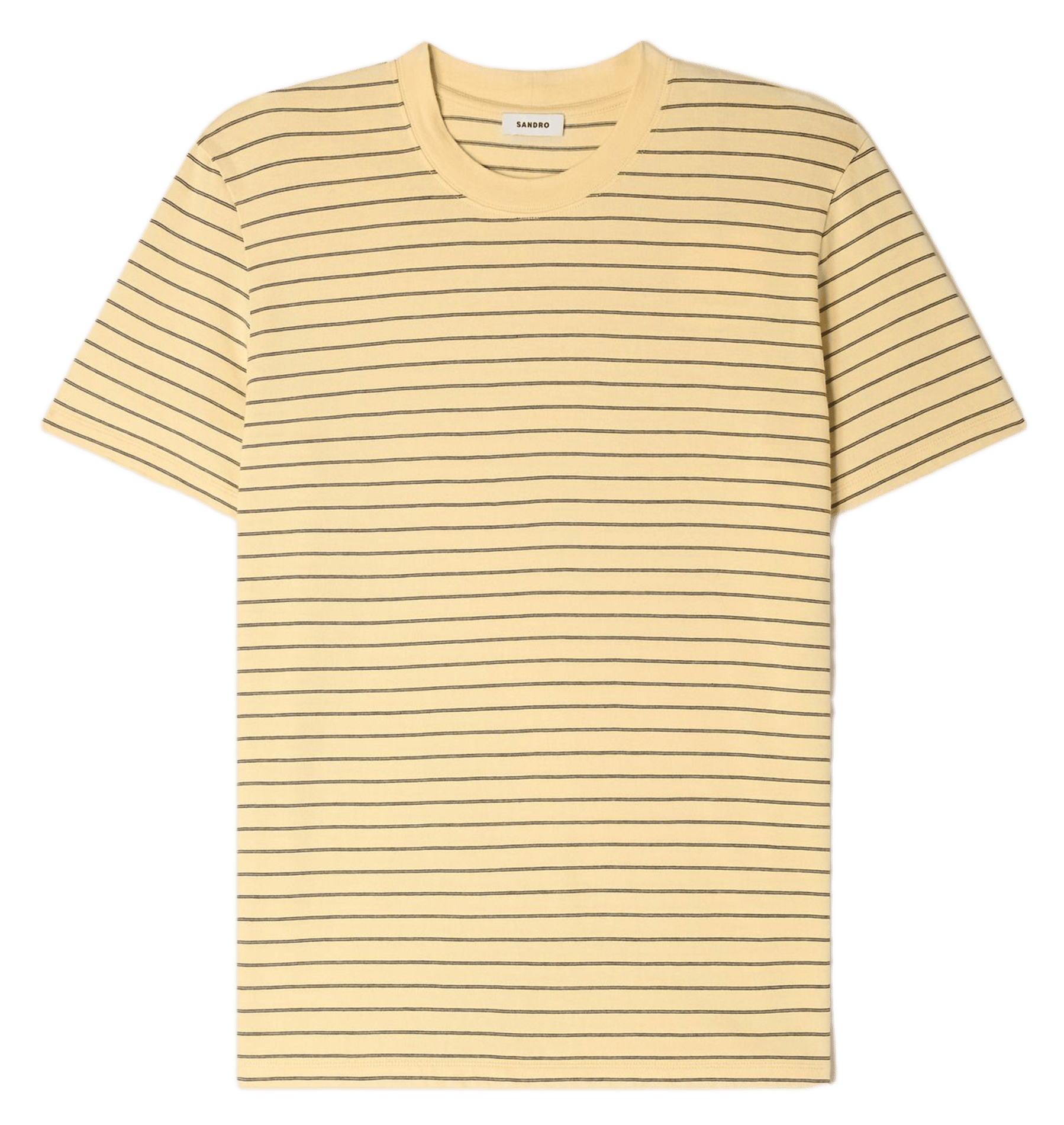 Tee-shirt col rond à rayures SANDRO Jaune