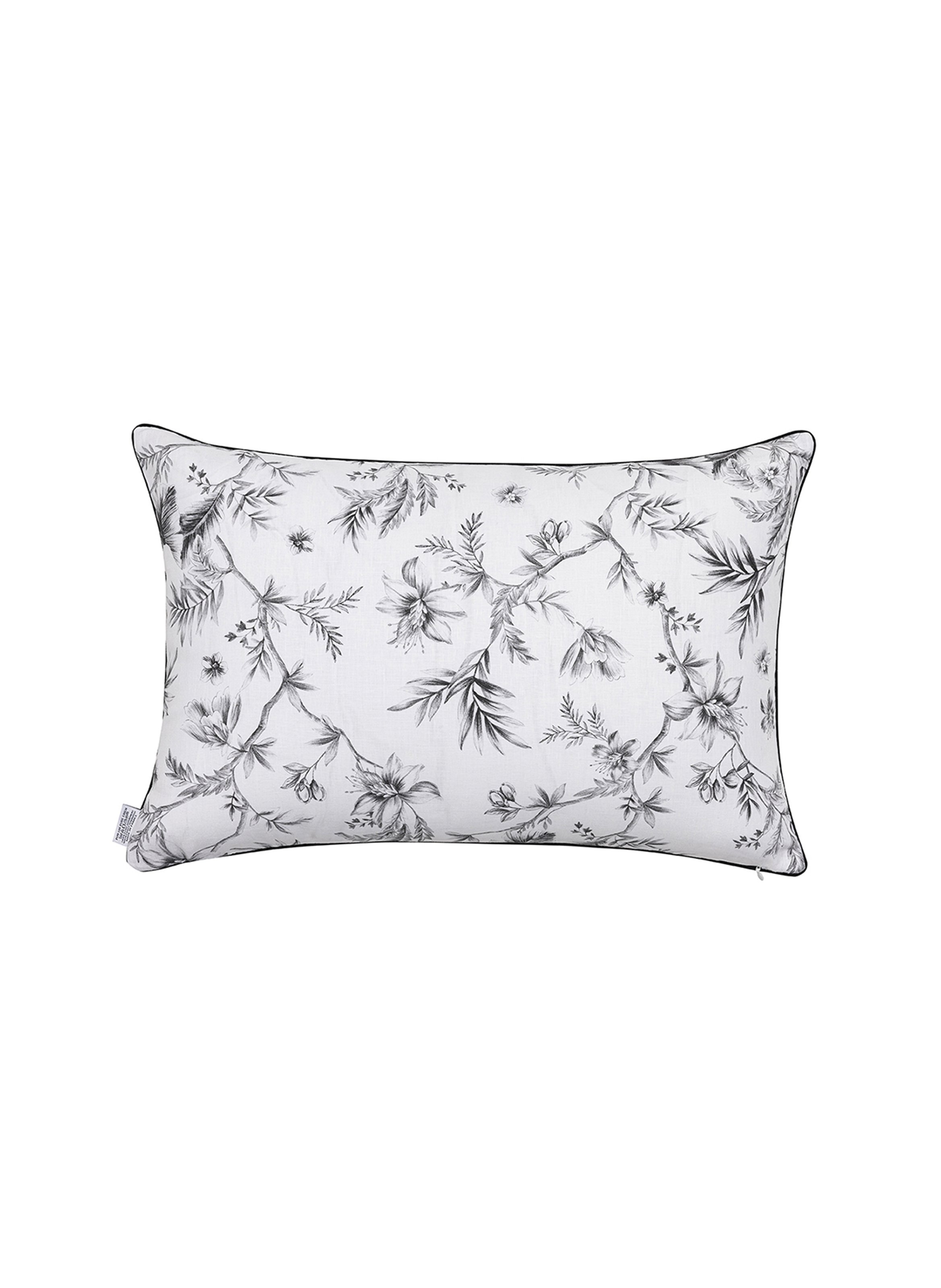 Housse de coussin imprimé en lin, comedie sorbier ALEXANDRE TURPAULT Orange