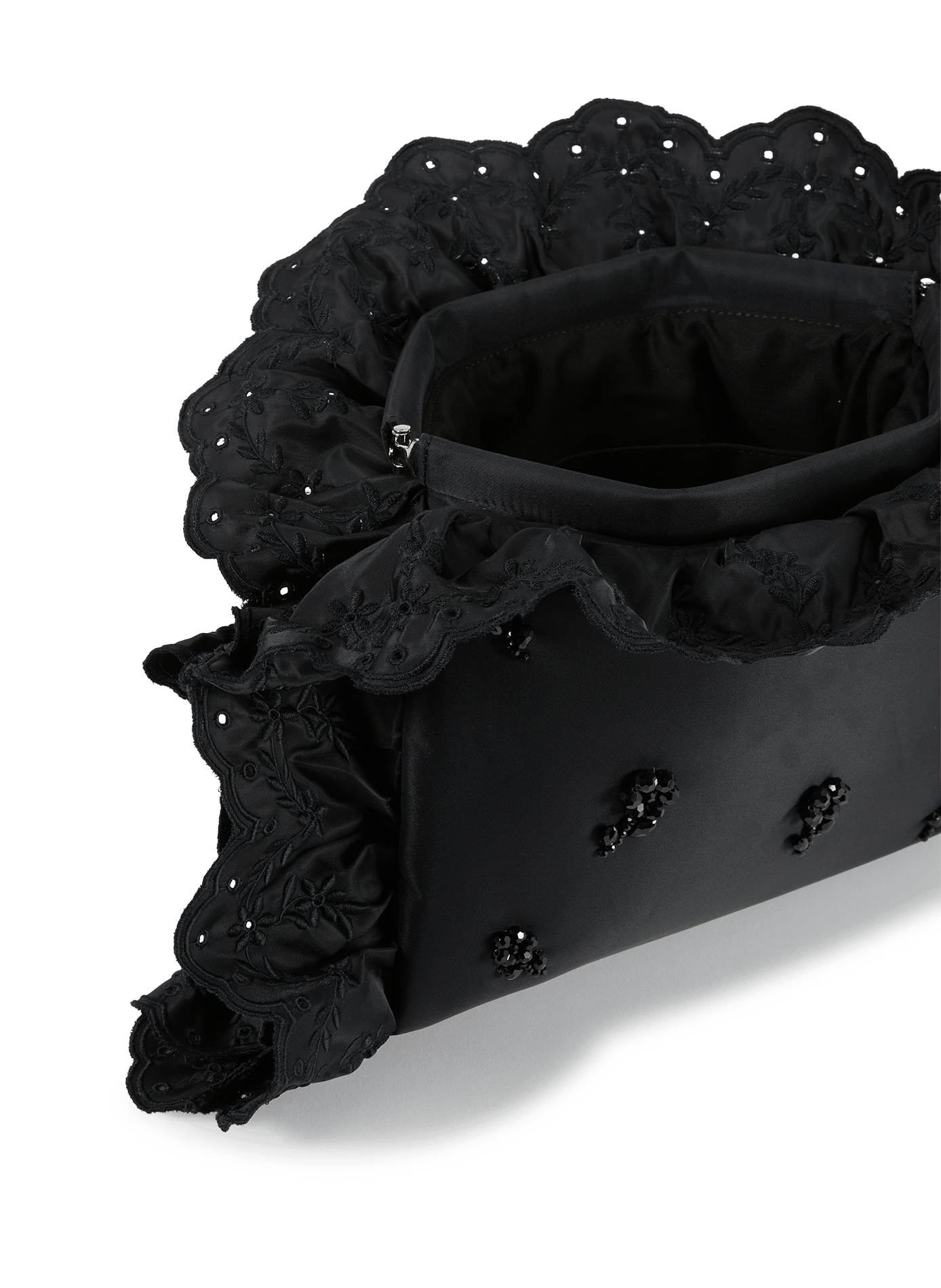 Pochette à taie d'oreiller dentelle SIMONE ROCHA Noir