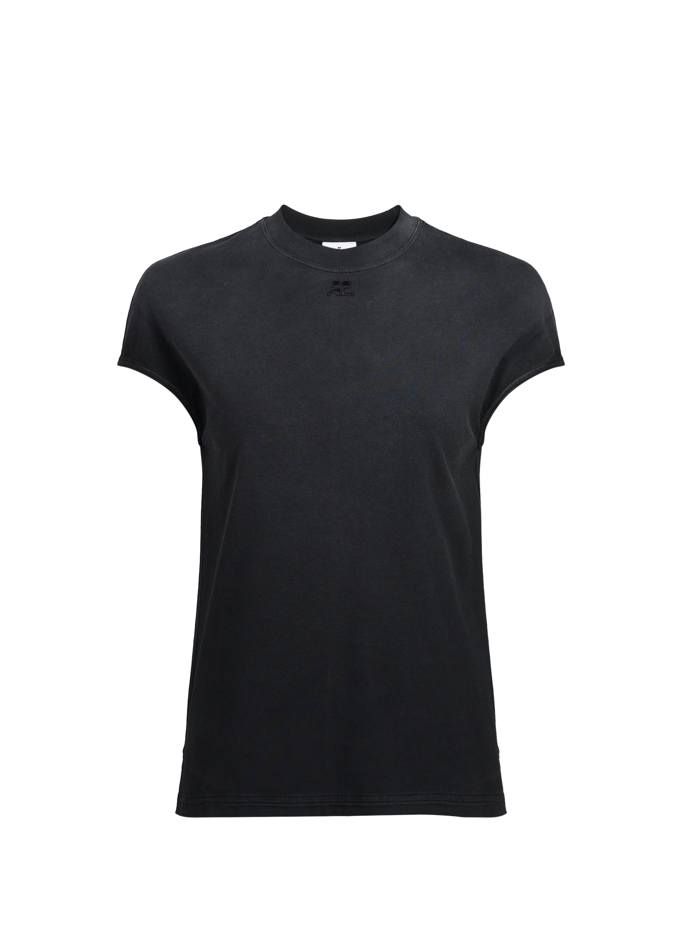 Katoenen T-shirt COURRÈGES Zwart