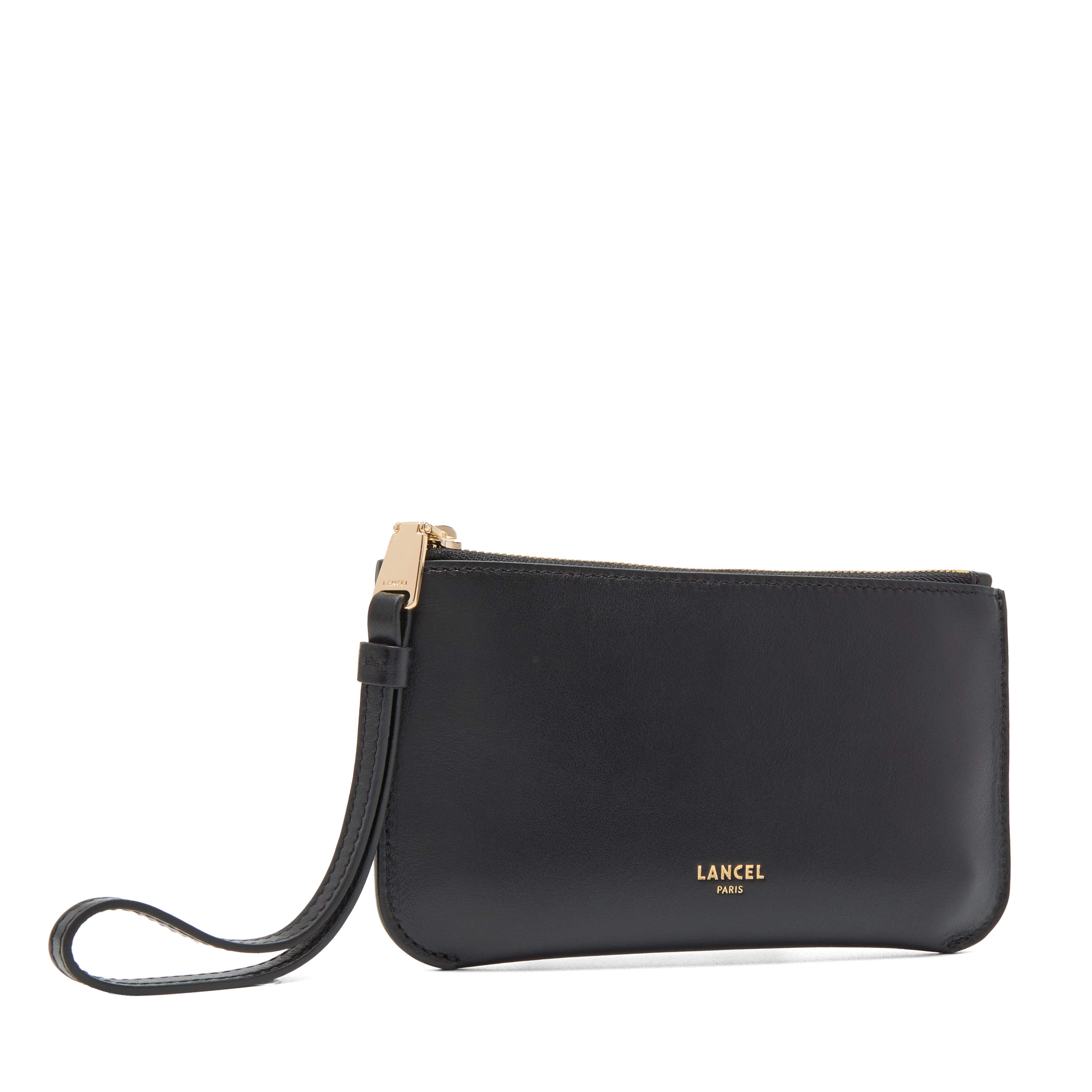 Pochette zippée m origami de lancel en cuir LANCEL Noir