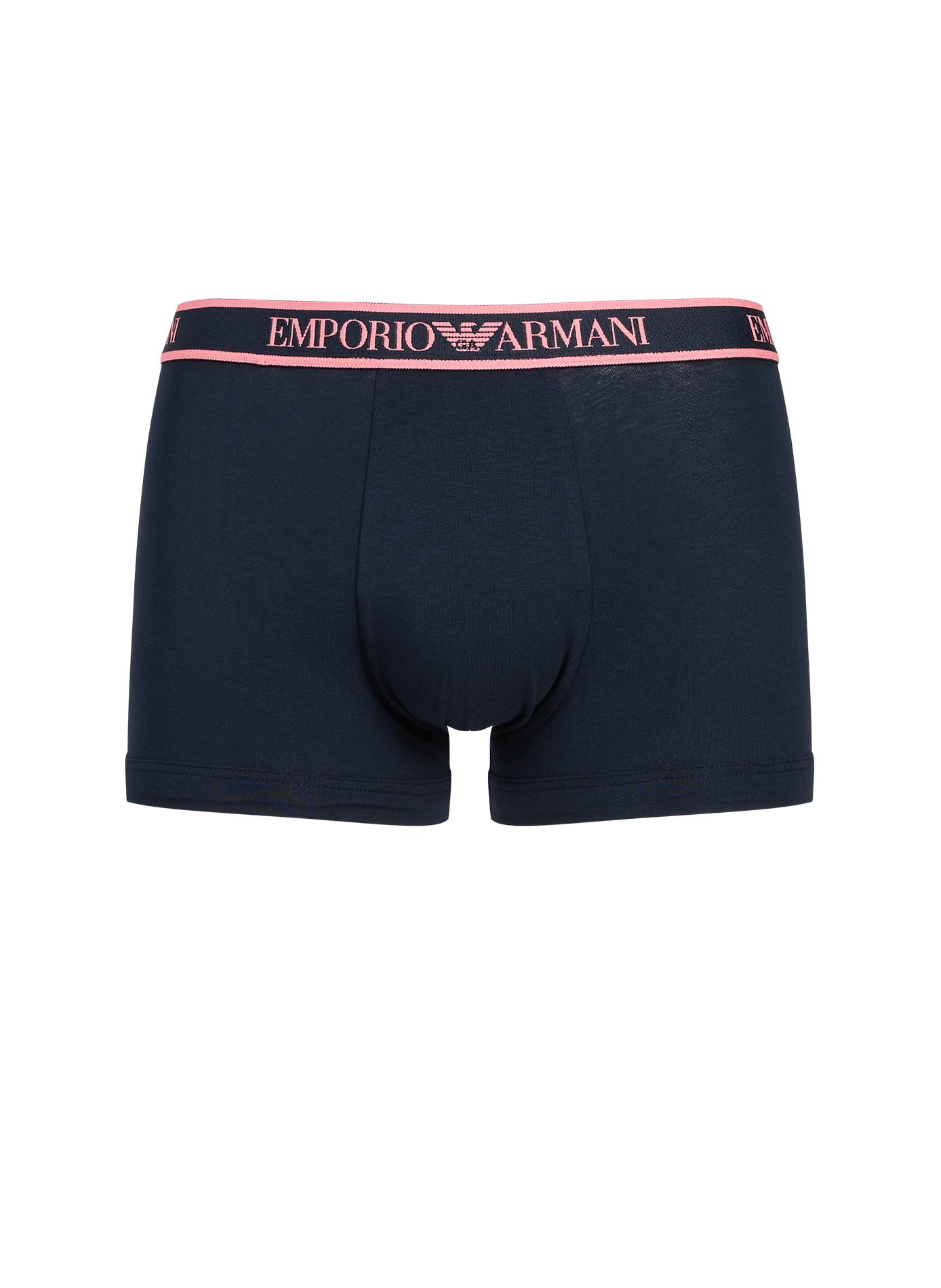 Set of three plain boxers in blended cotton EMPORIO ARMANI Blue