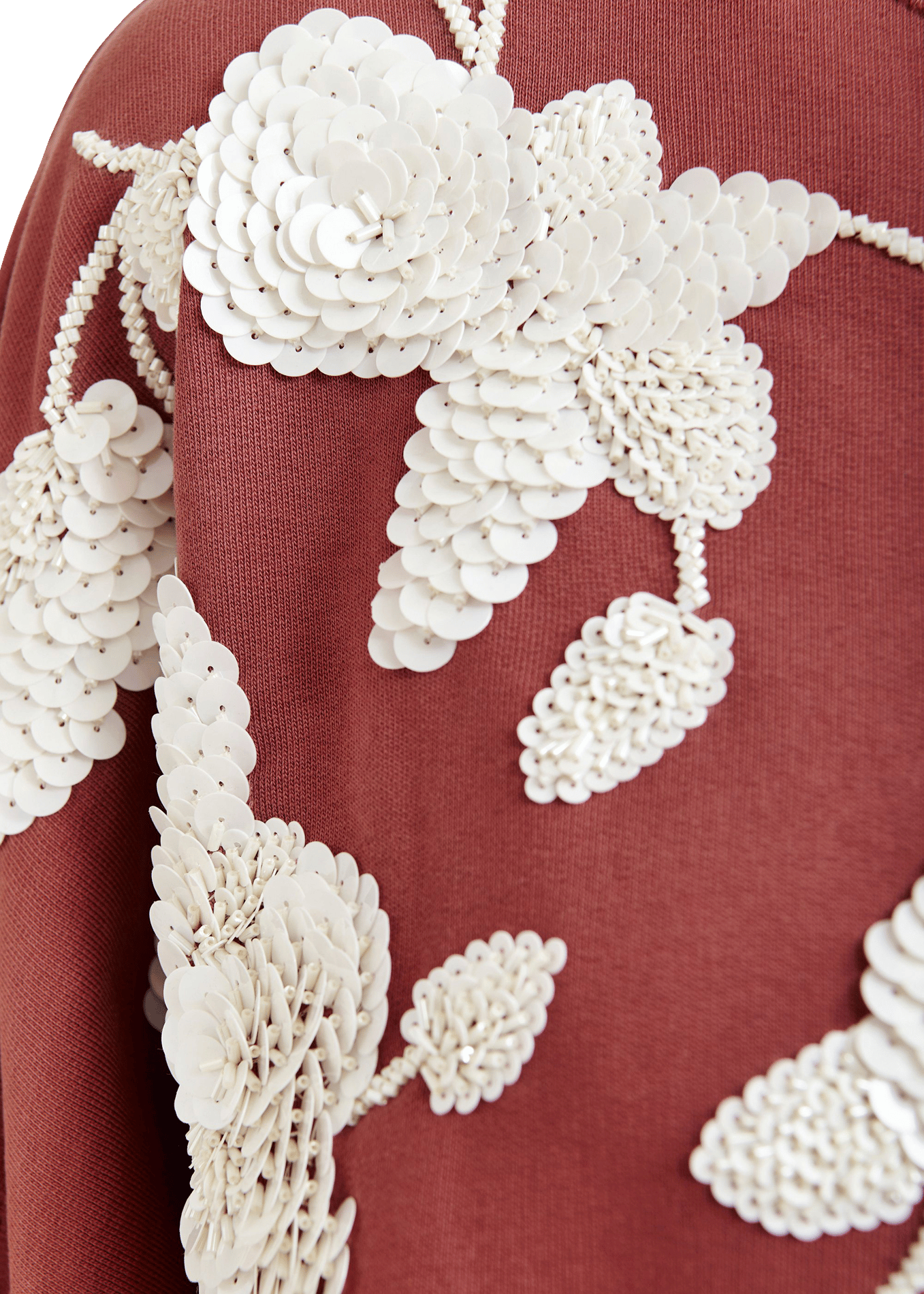 Sweat ample à fleurs brodés jaga ESSENTIEL ANTWERP Marron