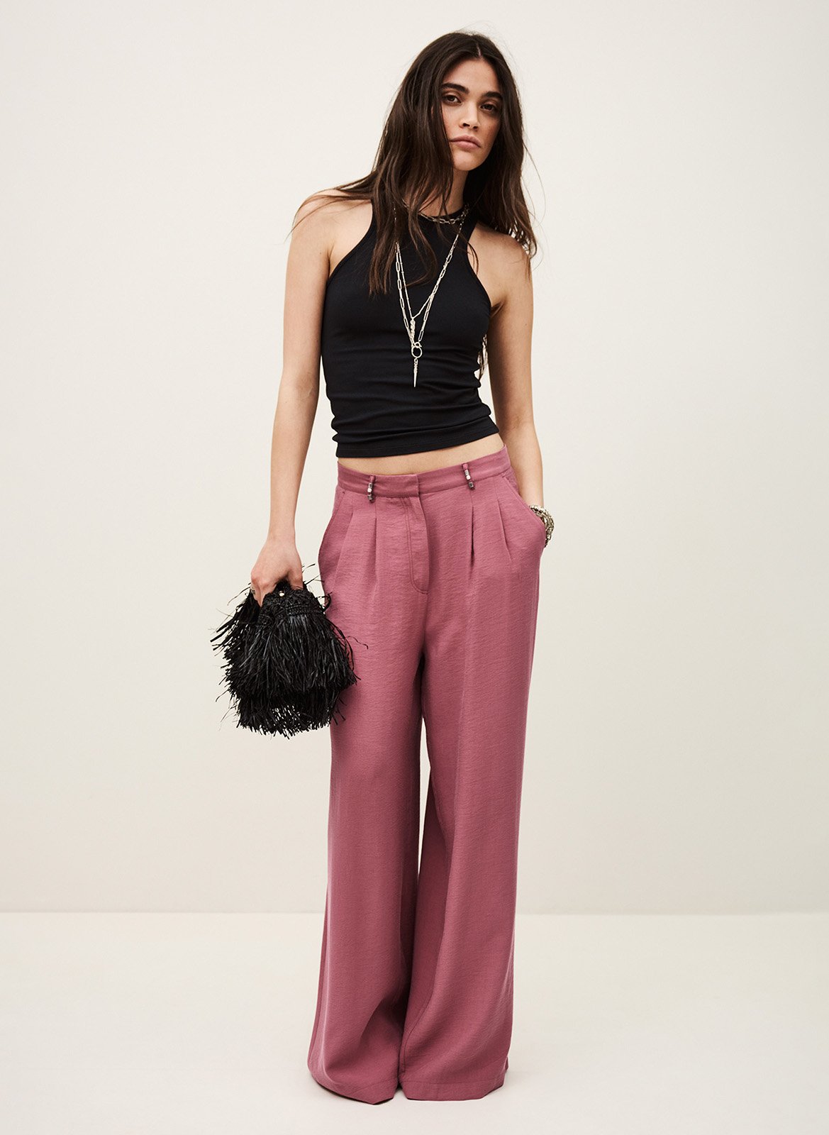 Pantalon large deana BA&SH Rose