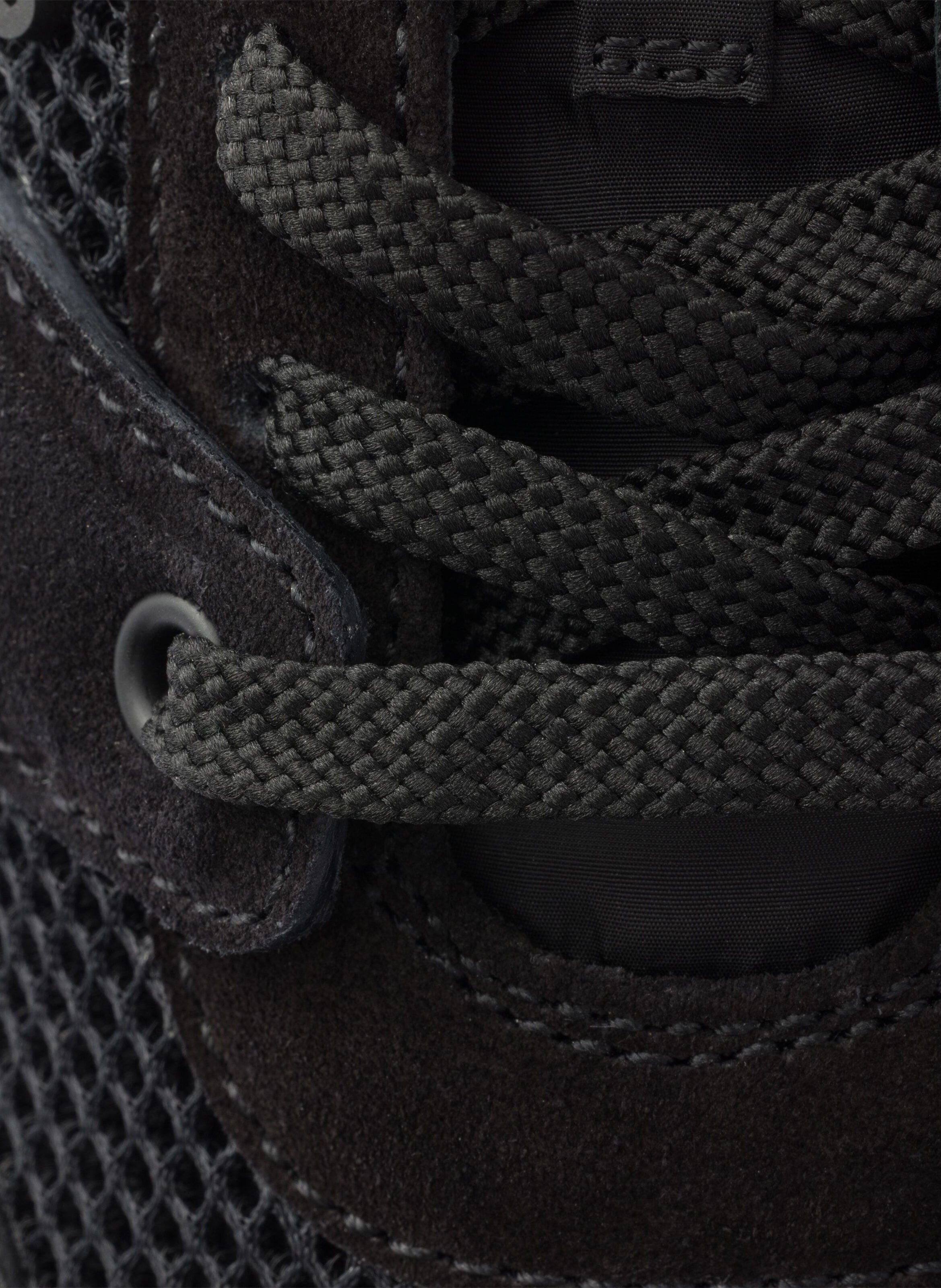 Baskets en tissu mesh et en suède PRADA Noir