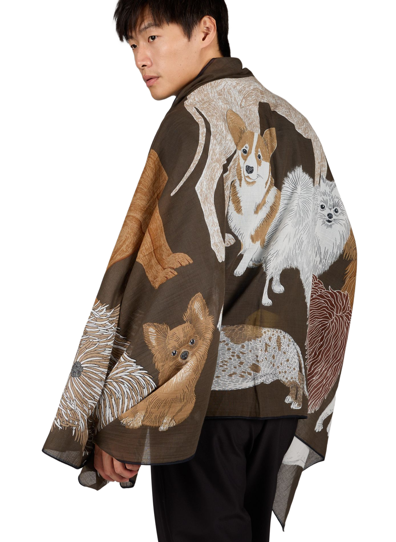 Foulard imprimé INOUI EDITIONS Gris