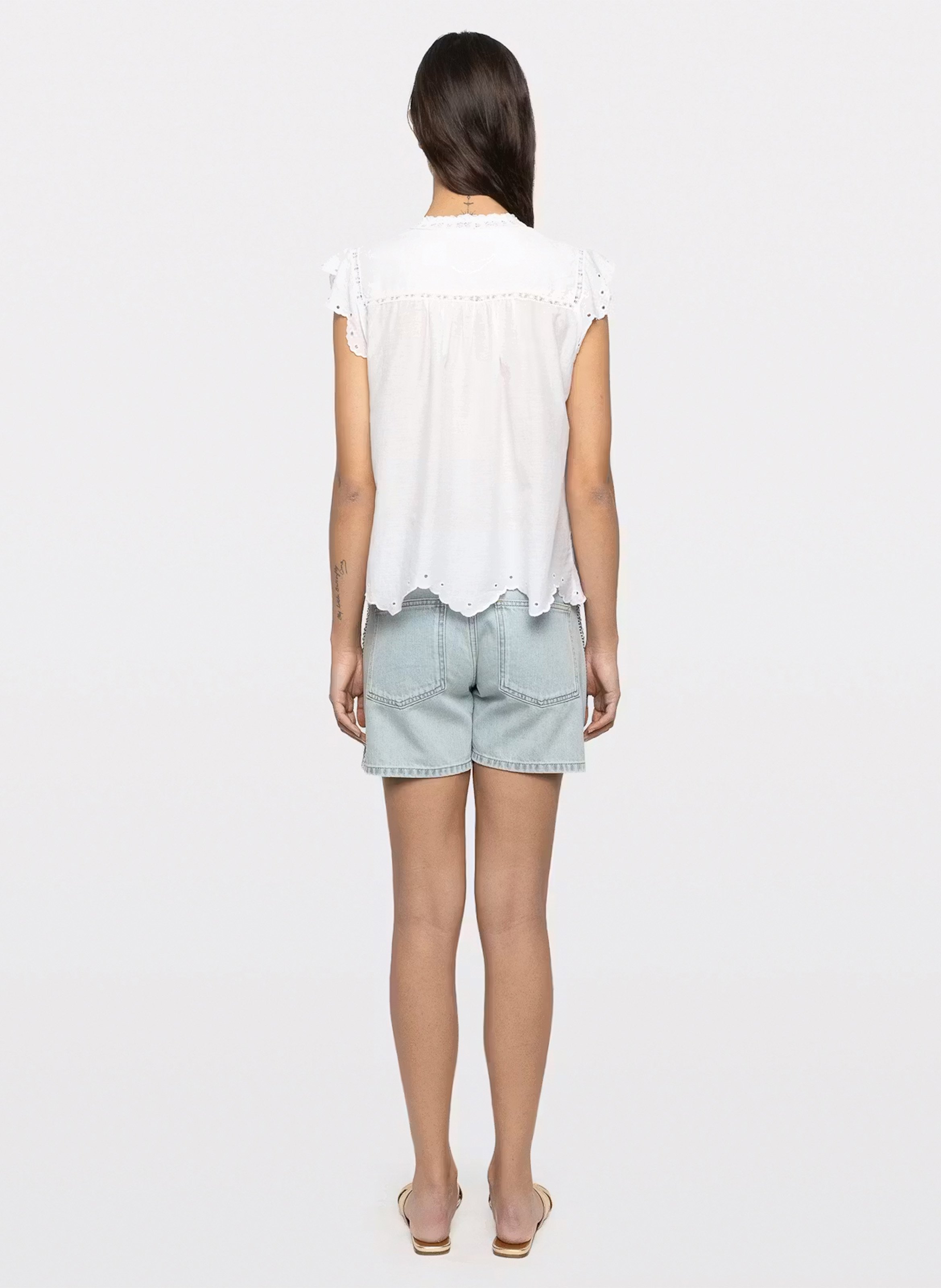 Top col rond en coton tika ZADIG&VOLTAIRE Blanc