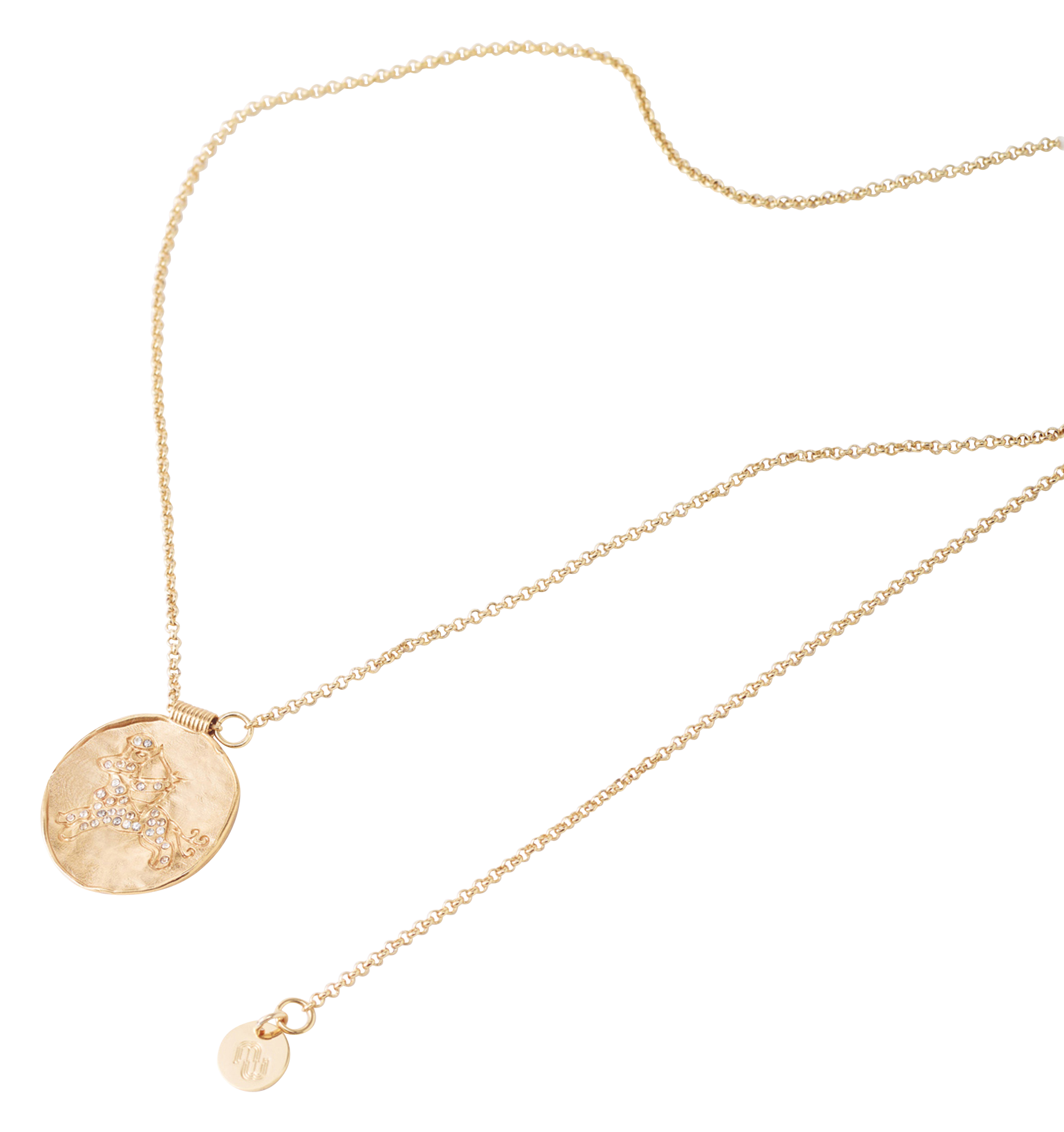 Collier à médaille signe astrologique MAJE Doré
