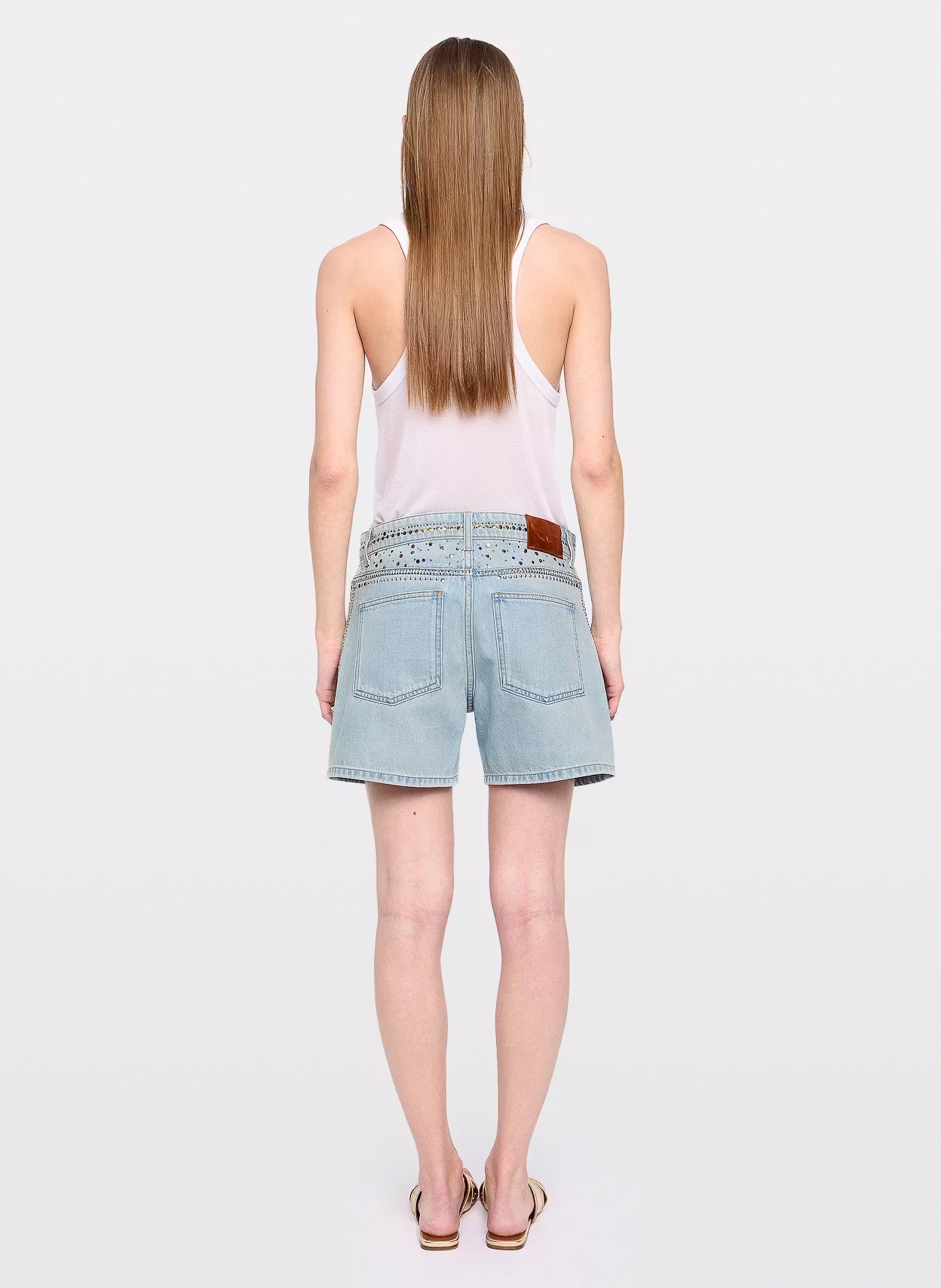 Short ample taille haute à strass sadys ZADIG&VOLTAIRE Bleu