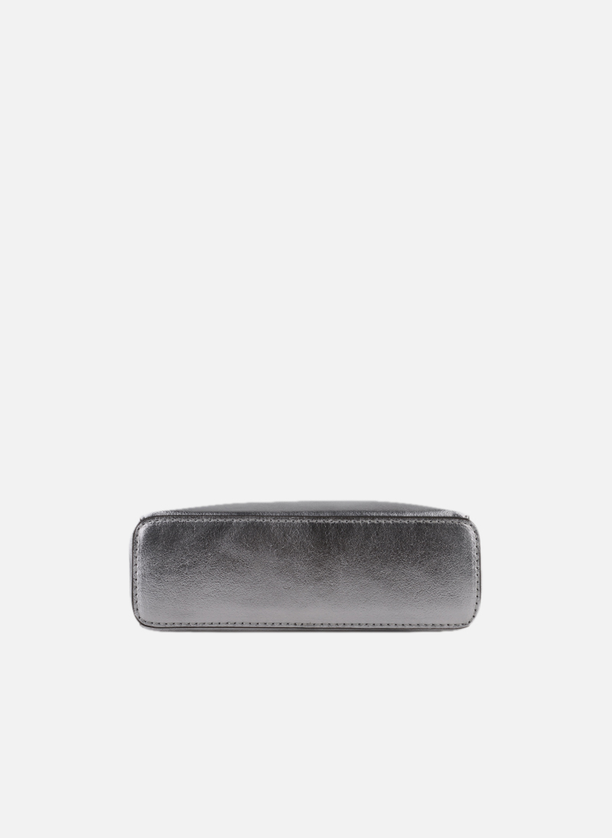 Cassetta metallic | sac porté crossbody en cuir de vachette POURCHET Gris