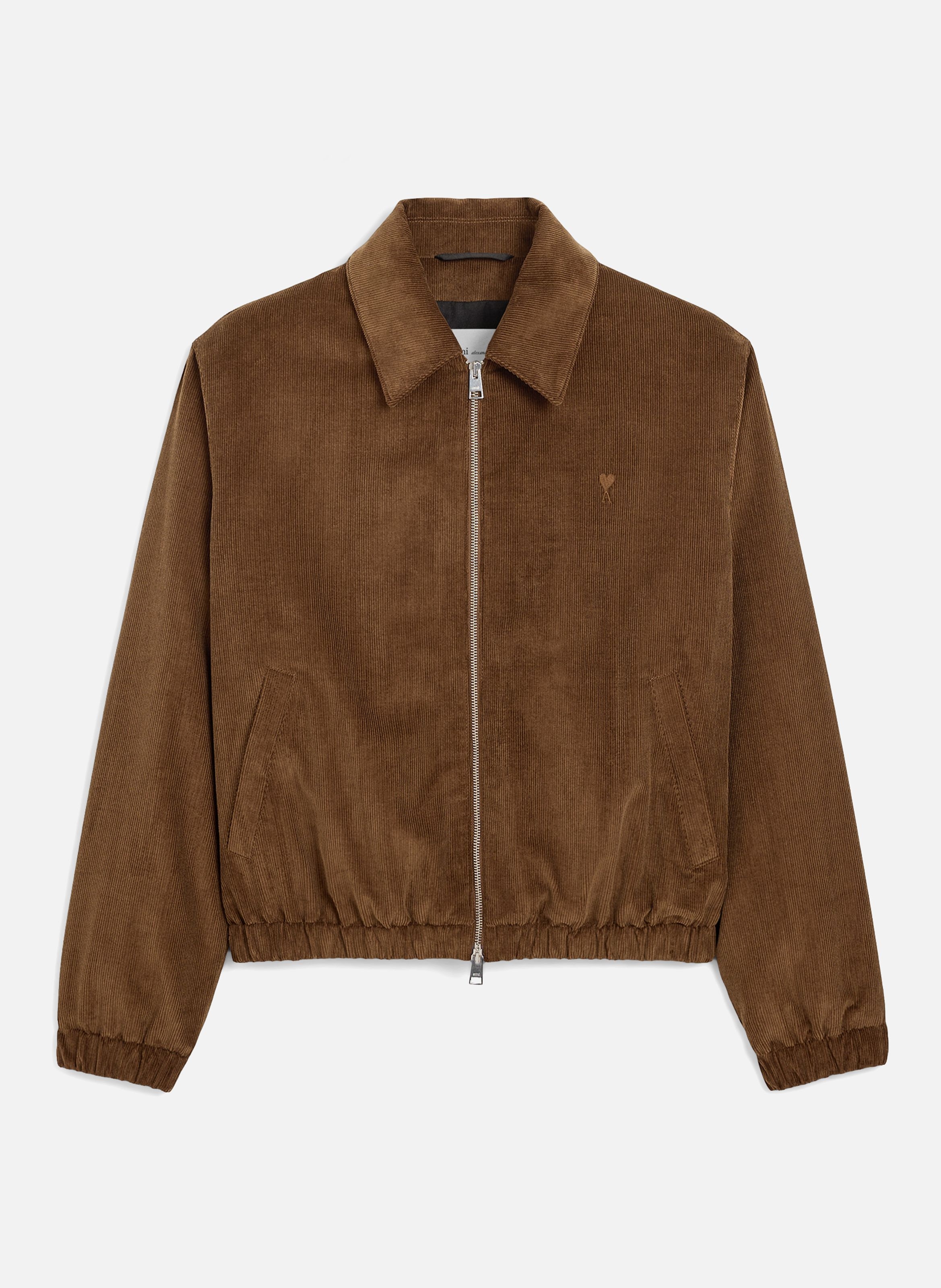 Blouson rembourré en velours de coton ami de coeur AMI PARIS Marron