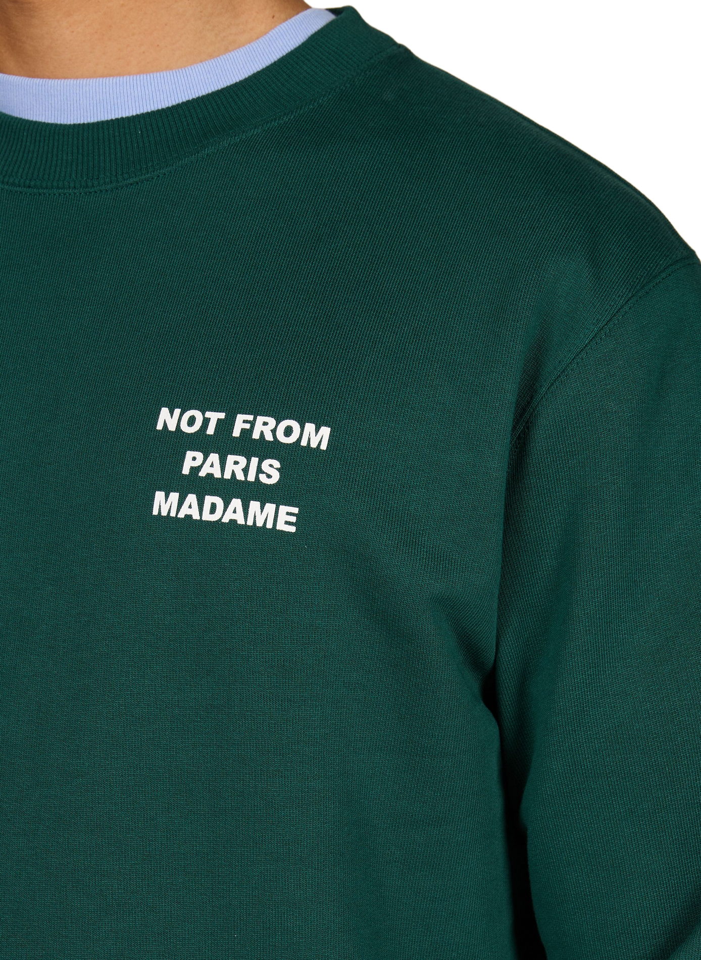 Slogan cotton sweatshirt DROLE DE MONSIEUR Green