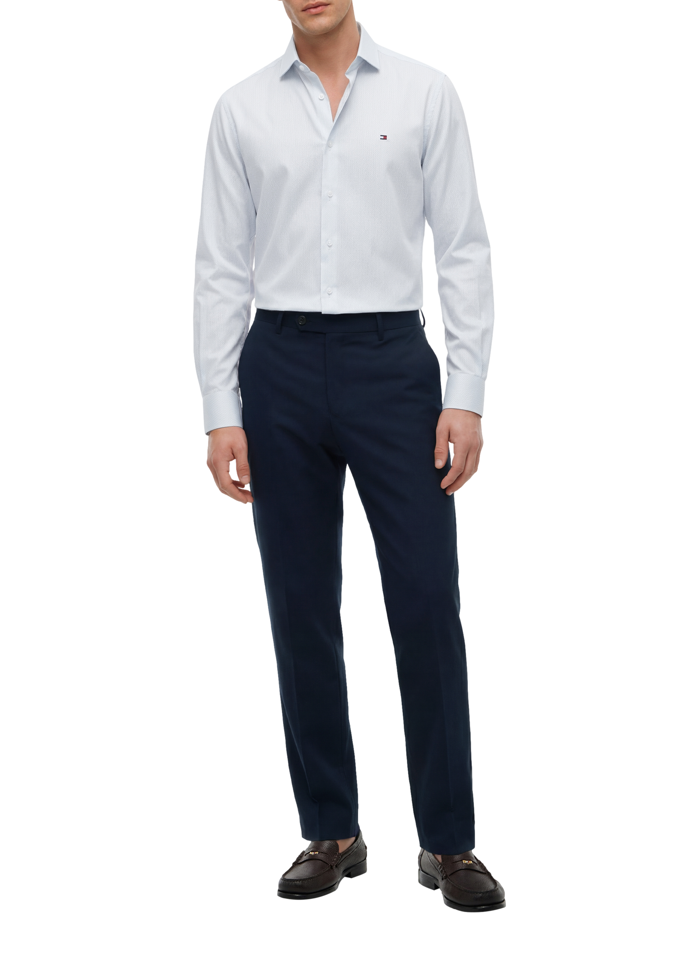 Chemise en coton TOMMY HILFIGER Bleu