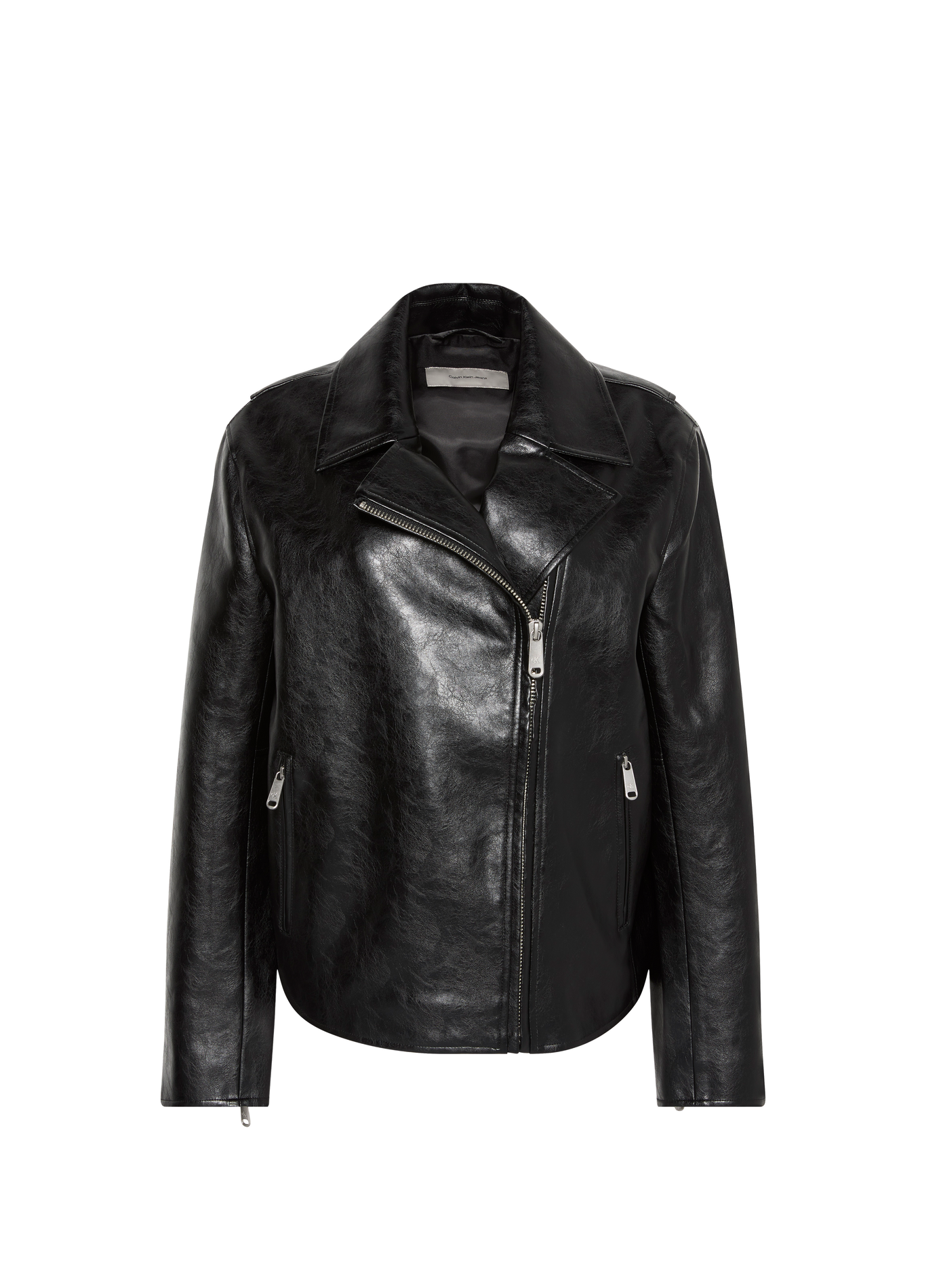 Veste droite effet cuir CALVIN KLEIN Noir