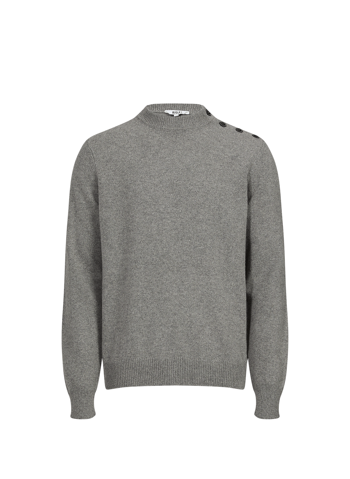 Straight wool-blend high-neck sweater AIGLE Grey
