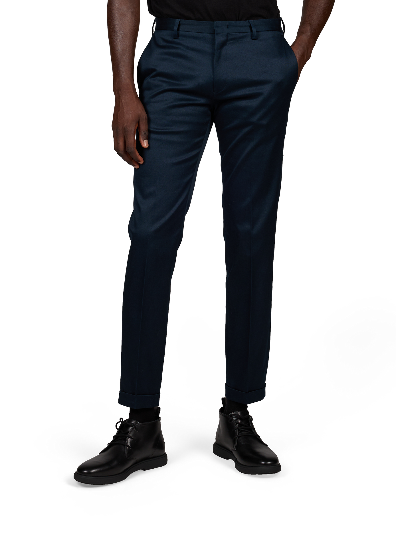 Slim low-rise chino pants in blended cotton PAUL SMITH Blue