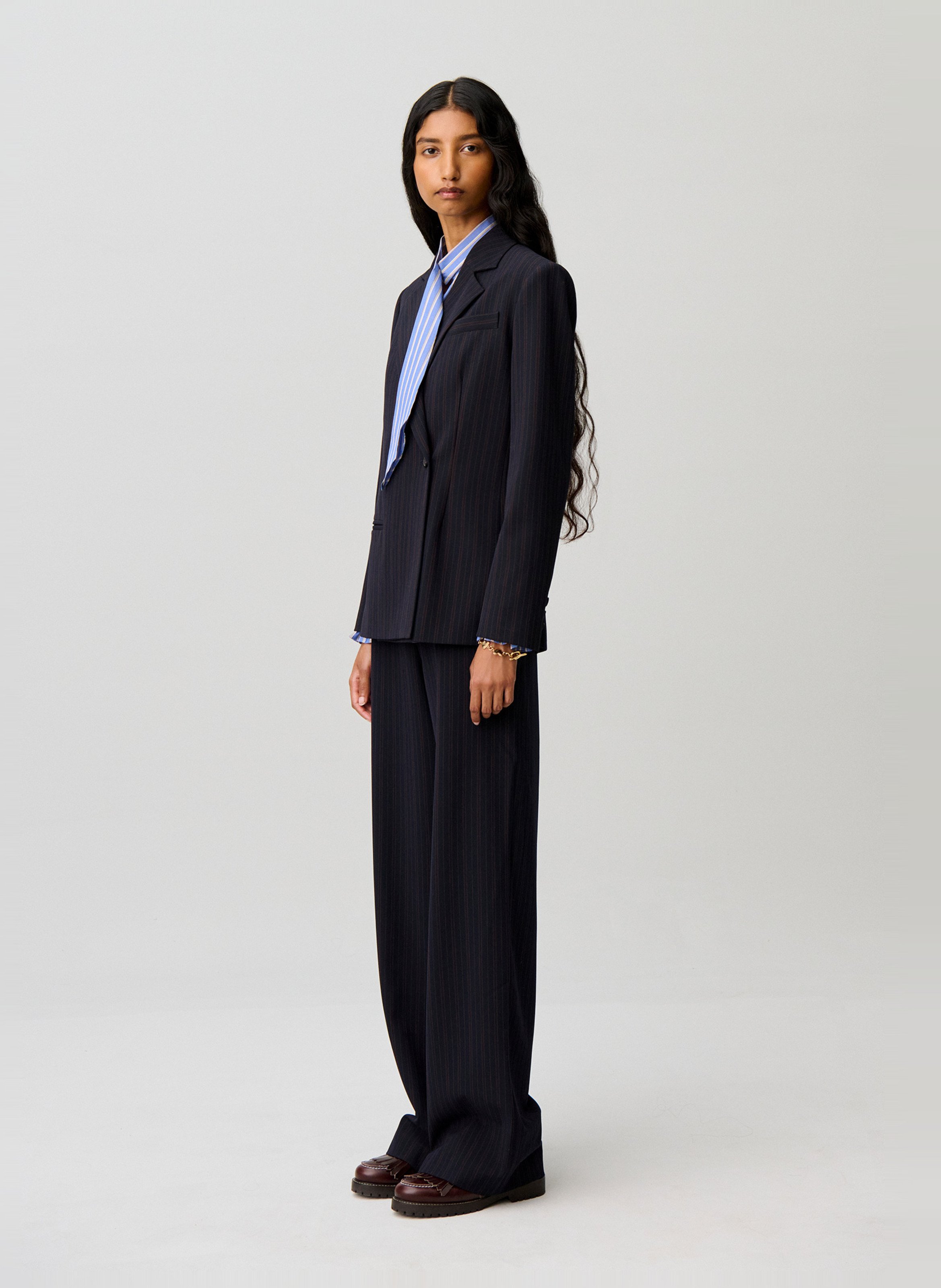 Veste de tailleur droite à rayures CLAUDIE PIERLOT Multicolore