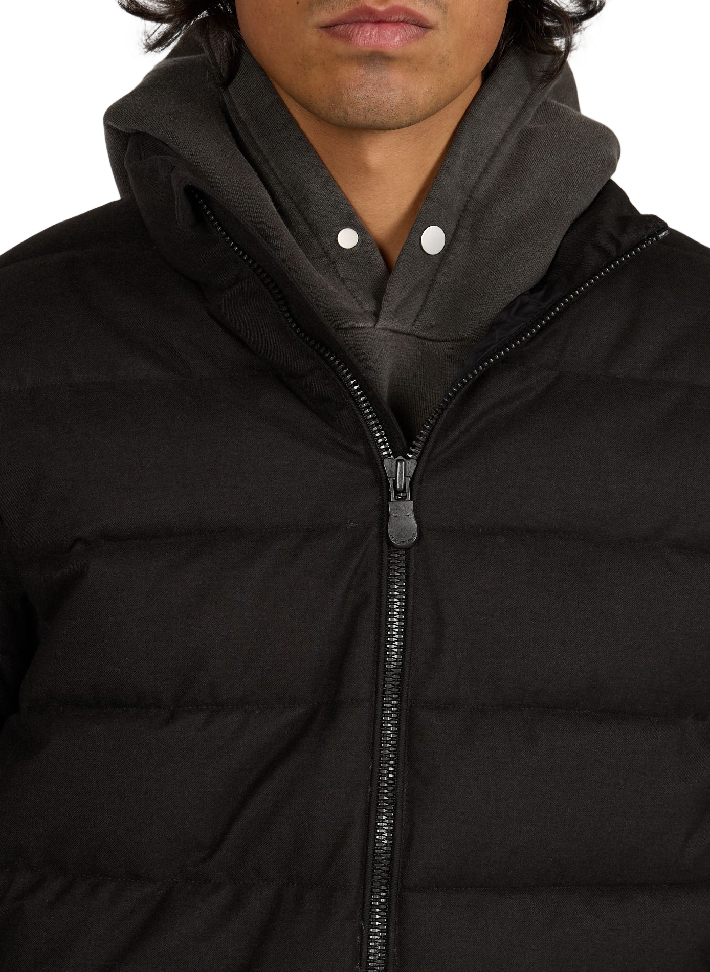 Padded puffer jacket with high collar SAVE THE DUCK Black