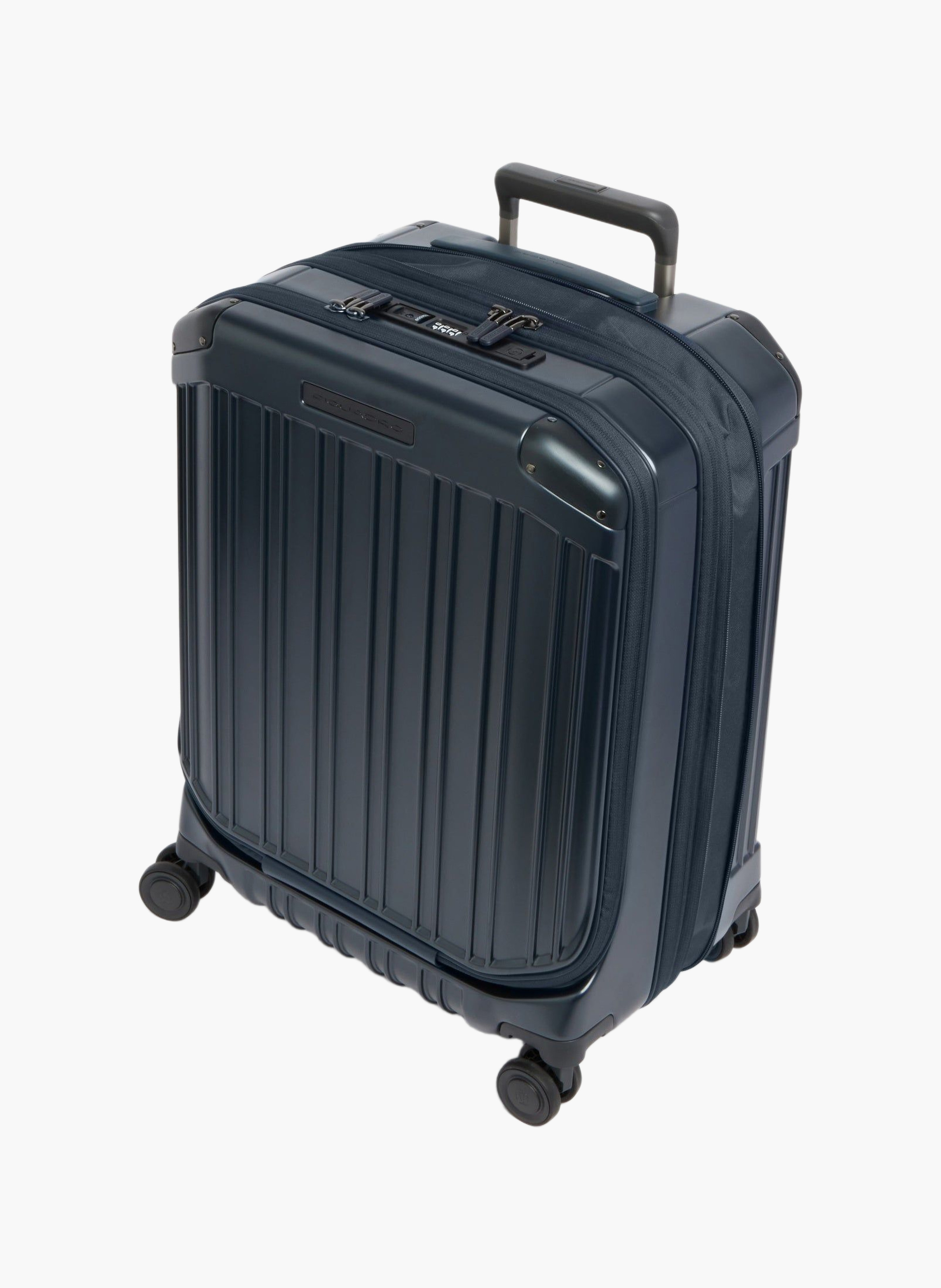 Valise cabine pour ordinateur avec deux ouvertures PIQUADRO Bleu