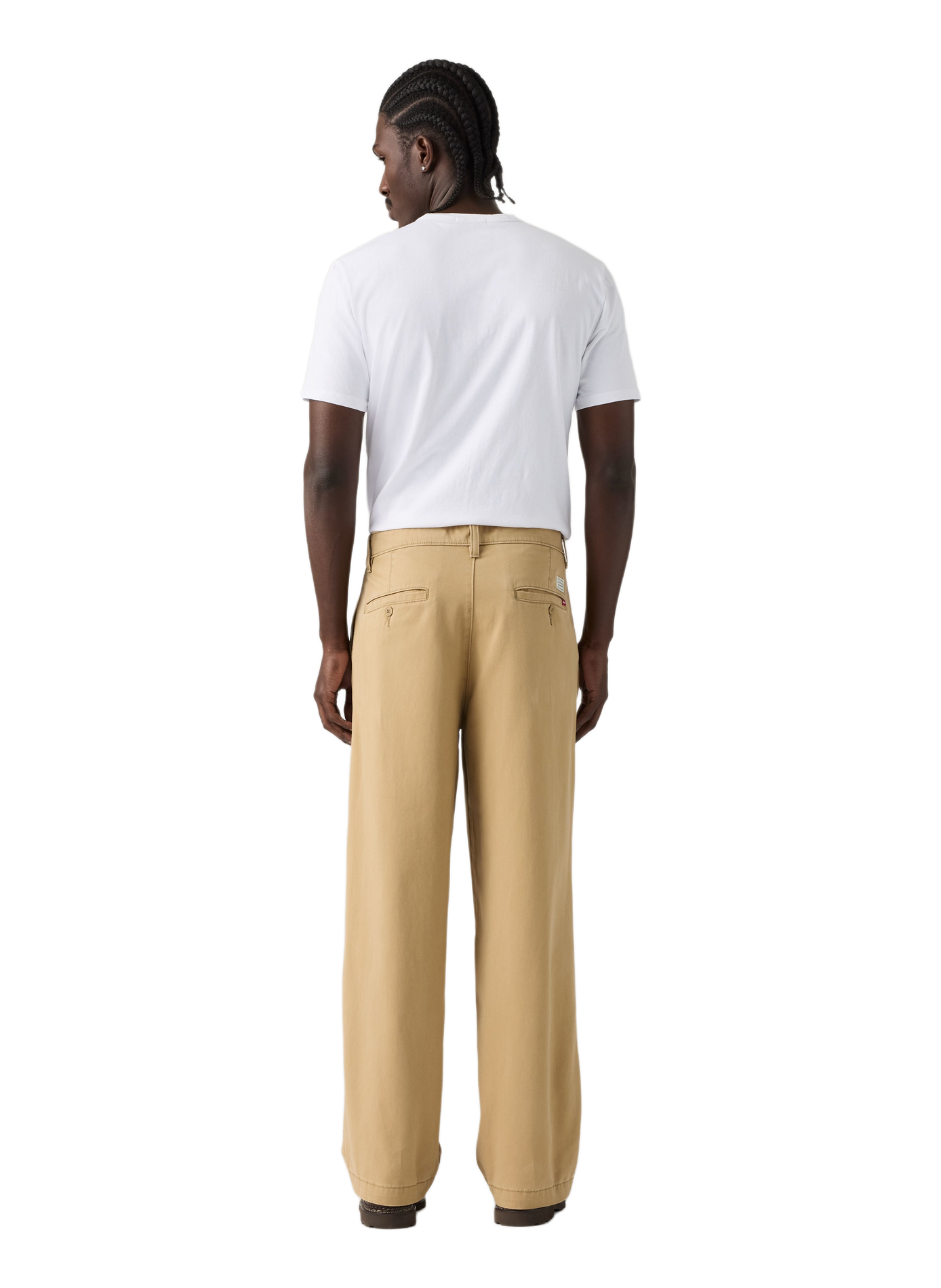 Weite High-Waist Baumwollhose LEVI'S Beige