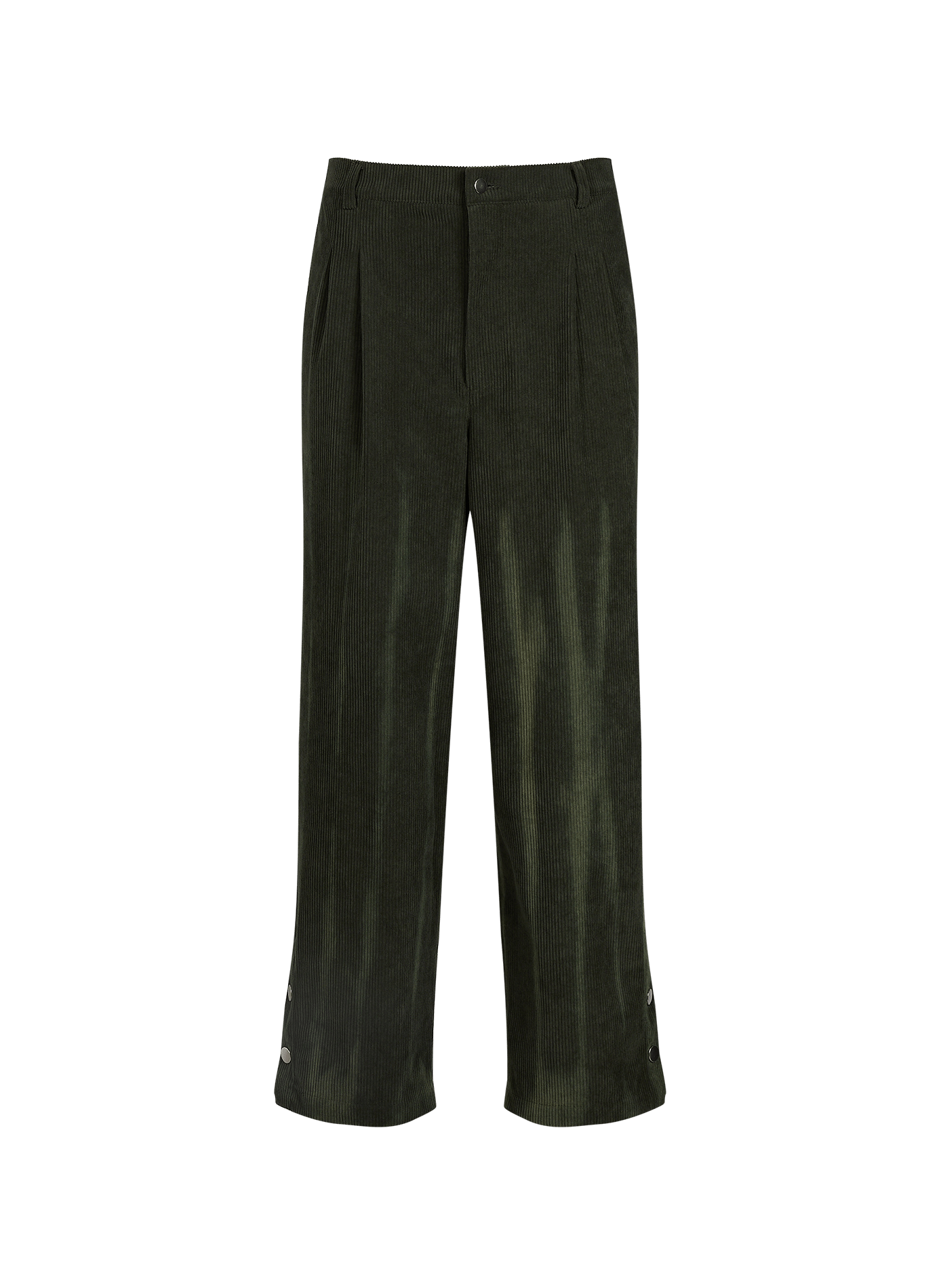 Weite Hose aus Samt PAS UNE MARQUE Grun