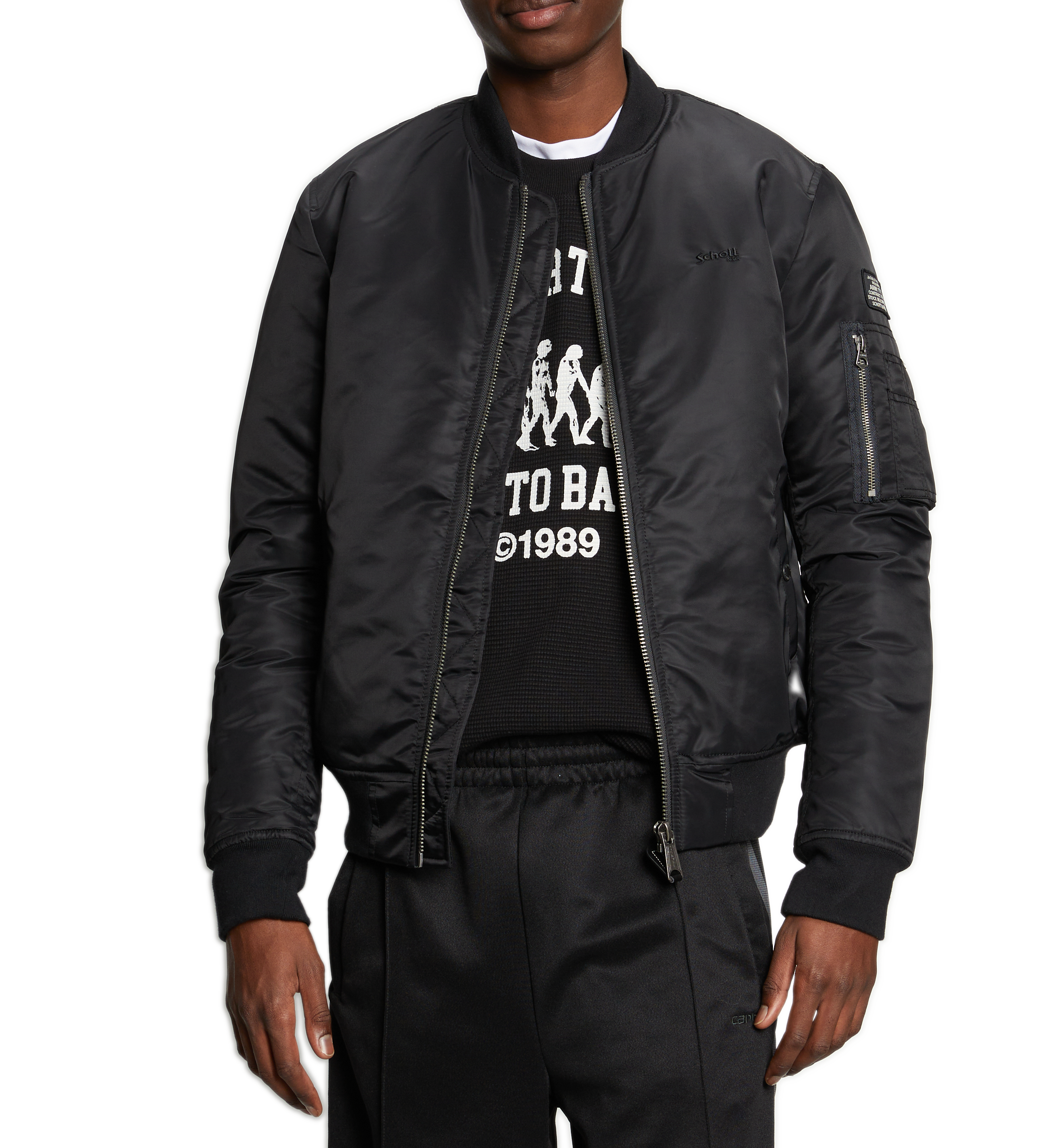 Logo-Bomberjacke SCHOTT Schwarz