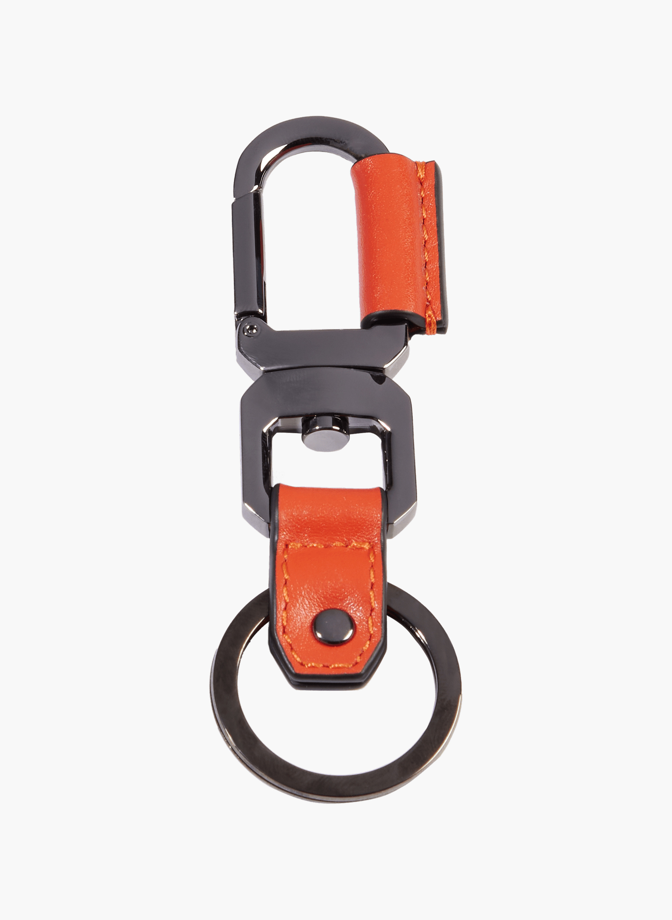 Porte-clés mousqueton charlie de lancel en cuir LANCEL Orange