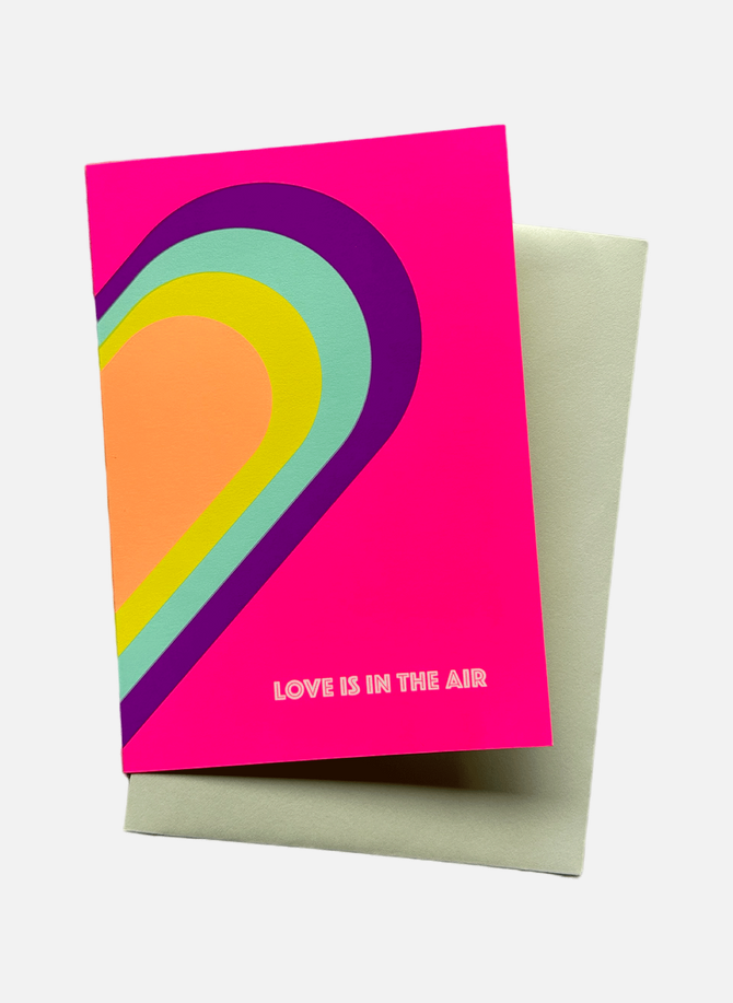 Carte postale Amour dans l'air PINK STORIES