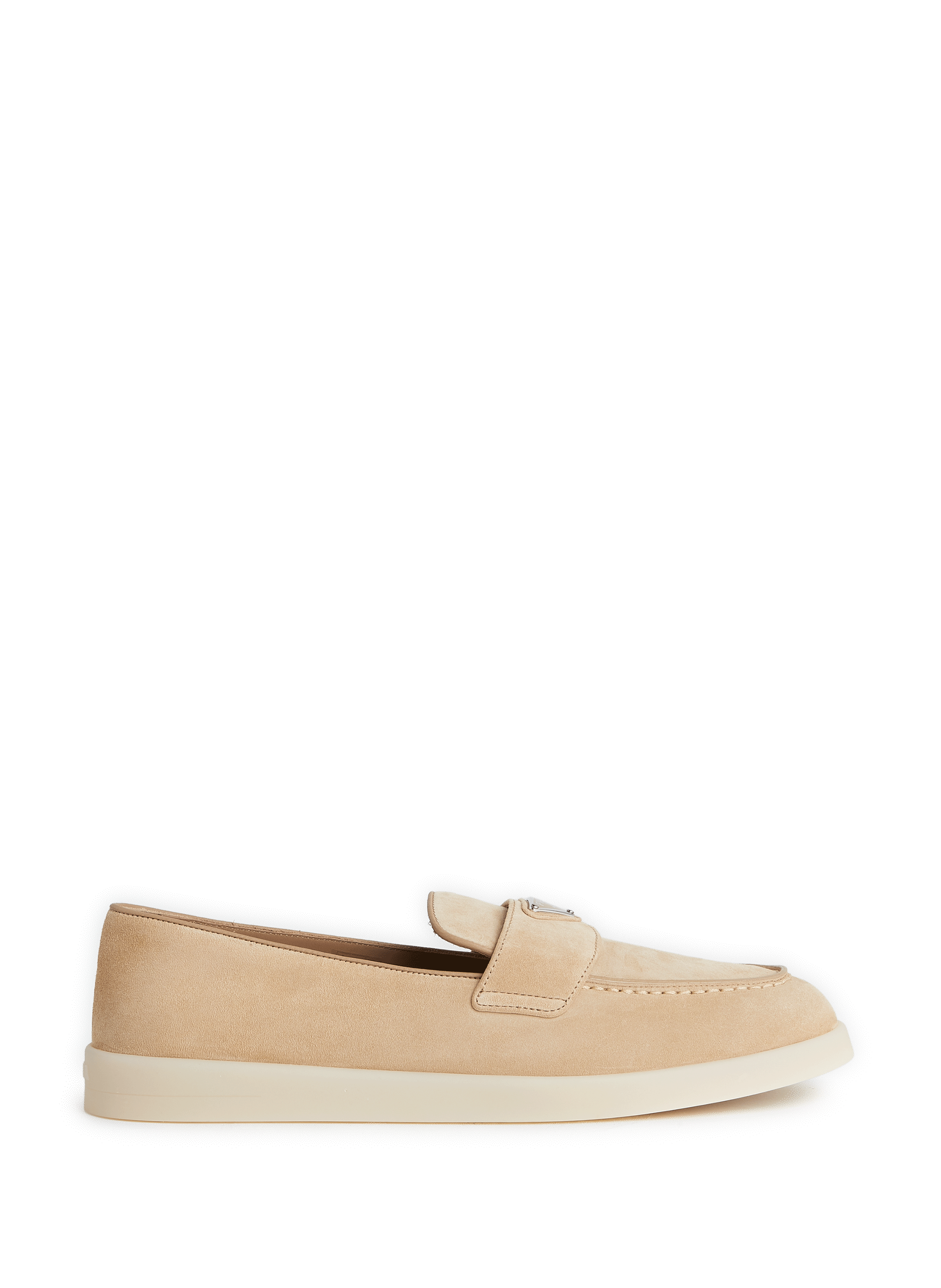 Mocassins en cuir suédé PRADA Beige