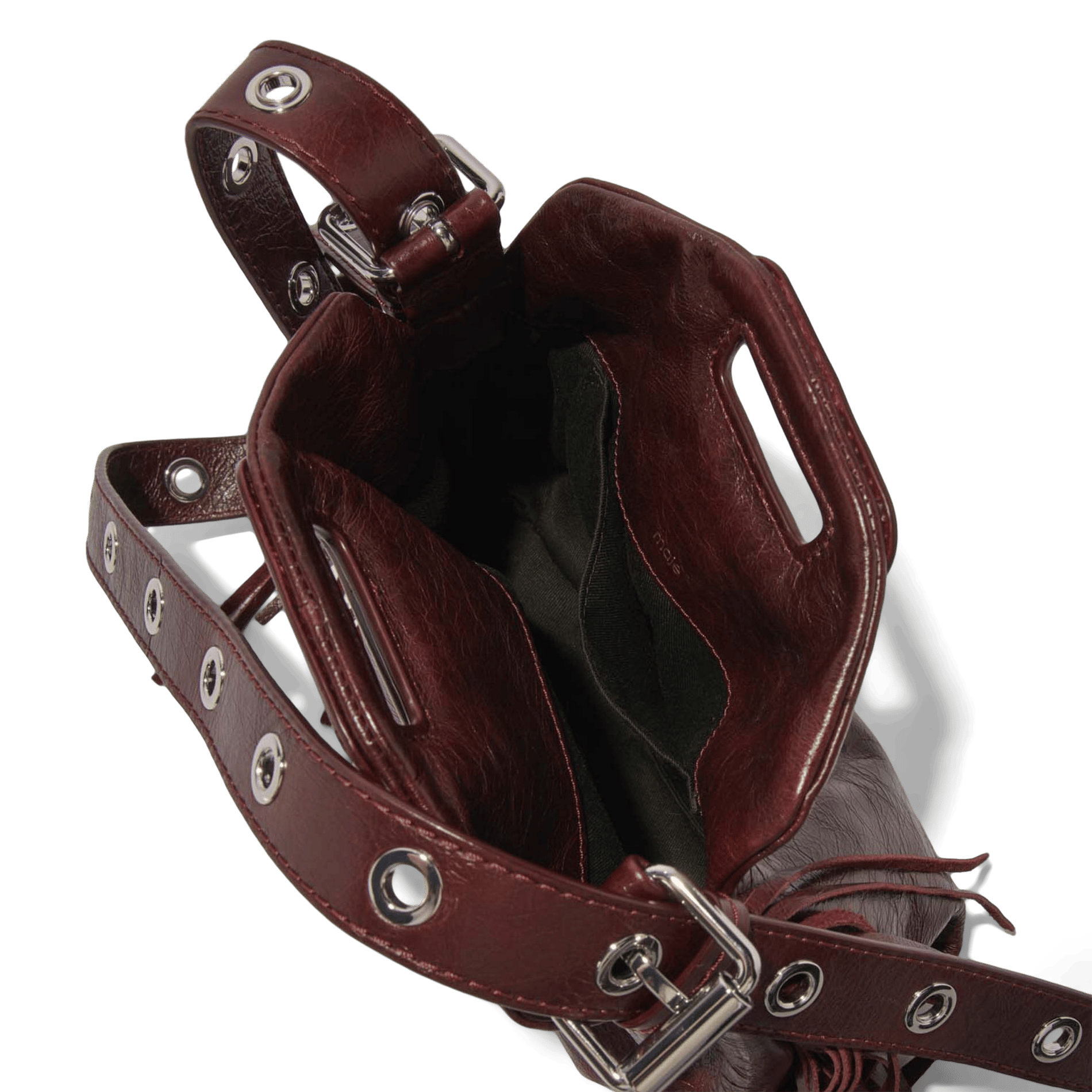 Sac porté épaule en cuir miss m mini MAJE Rouge